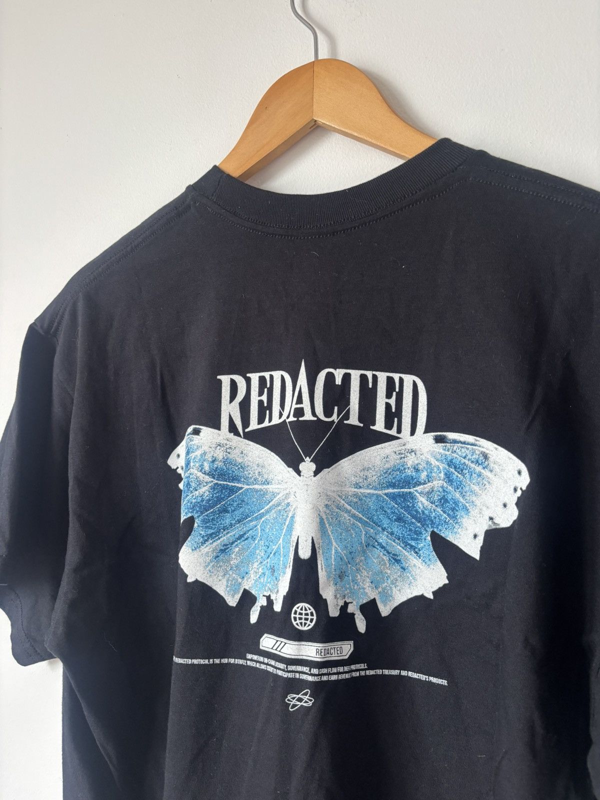 Other Redacted butterfly tee Black Large L Size US L / EU 52-54 / 3 - 1 Thumbnail