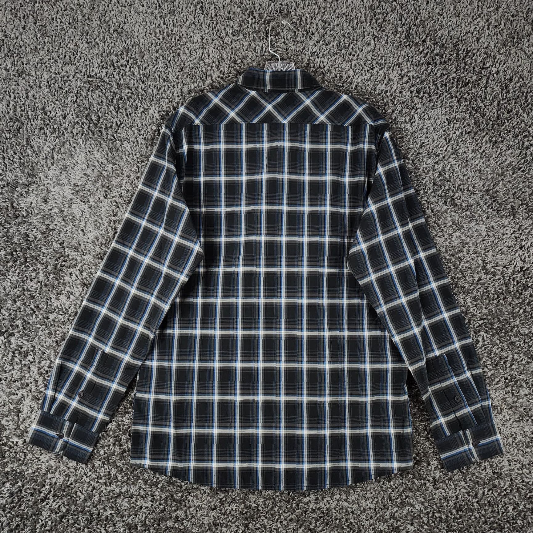 Vintage DC Skateboarding Button-Up Shirt Plaid Long Sleeve Black Blue Cotton Poly Mens L Size US L / EU 52-54 / 3 - 5 Thumbnail