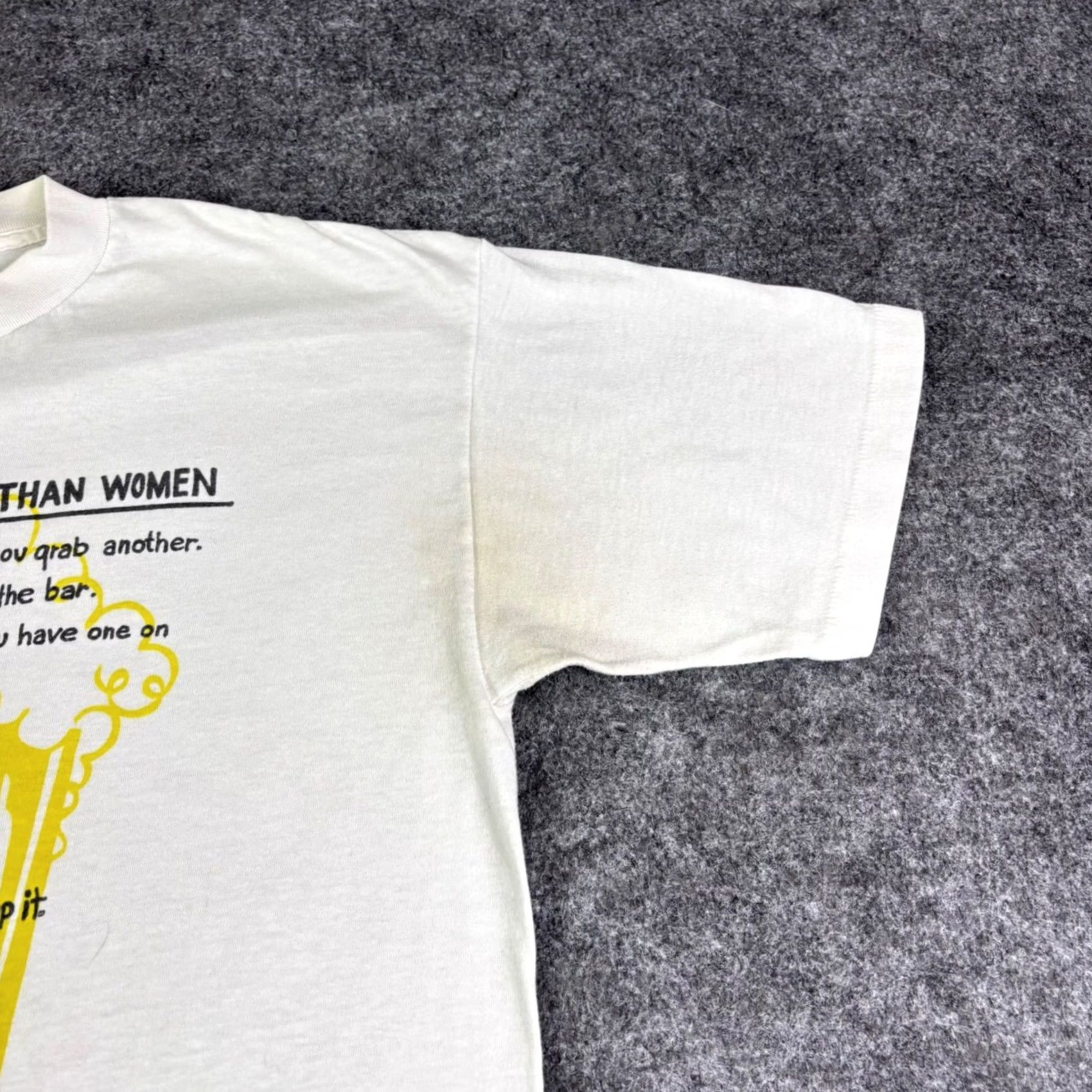 Vintage VINTAGE Tect Why Beer Is Better Than Women T-Shirt Large White Men Short Sleeve Graphic Tee 1990s Regular Cotton Blend Original Size L / US 10 / IT 46 - 7 Thumbnail