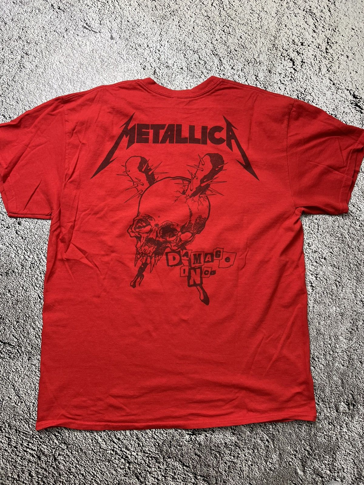 Gildan Metallica damage inc pushead overprinted gildan 2018 tee Size US L / EU 52-54 / 3 - 7 Thumbnail