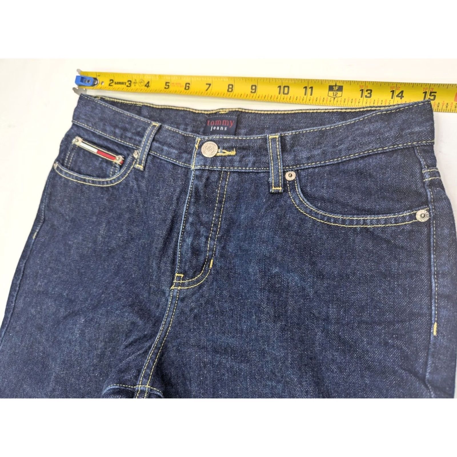 Tommy Hilfiger VINTAGE Tommy Hilfiger Jeans Women 9 (30x31) Straight Leg Flag Denim Roc Roc 081205 Size 30" / US 8 / IT 44 - 5 Thumbnail