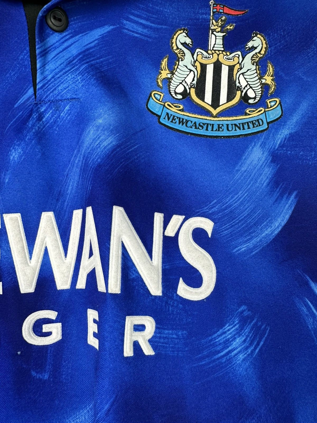 Asics × Vintage Vintage Asics Newcastle United 1993-95 Away Shirt 90s Jersey Size US XL / EU 56 / 4 - 7 Thumbnail