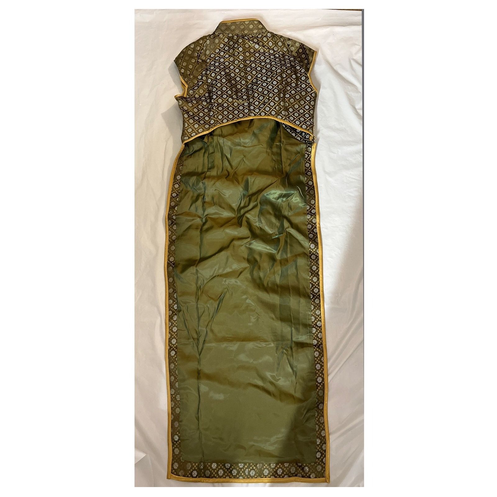 Other Rimless | Deep Green Jacquard Cheongsam Open Back Size S / US 4 / IT 40 - 3 Thumbnail
