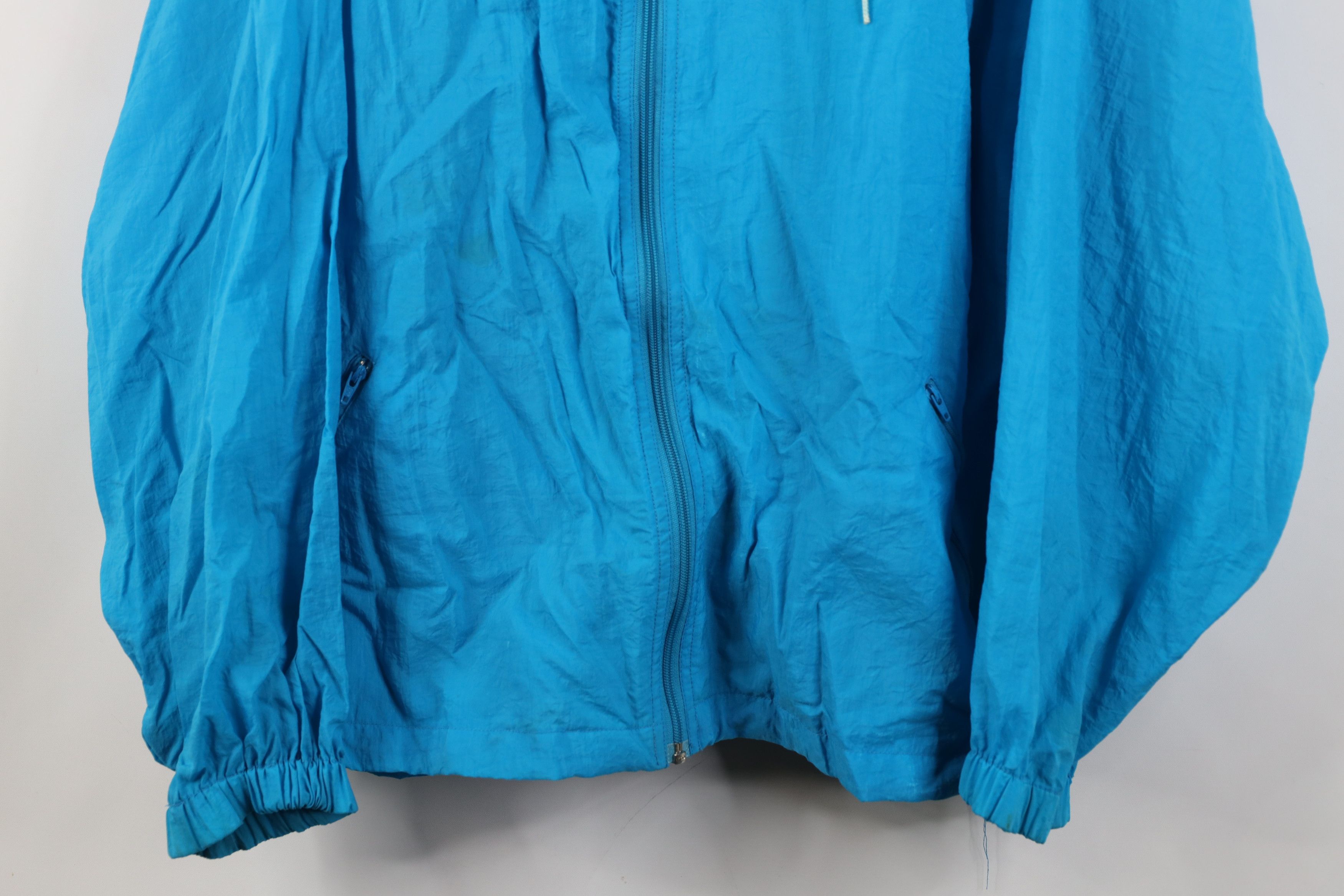 Reebok Vintage 90s Reebok Spell Out Hooded Windbreaker Jacket Size L / US 10 / IT 46 - 3 Thumbnail
