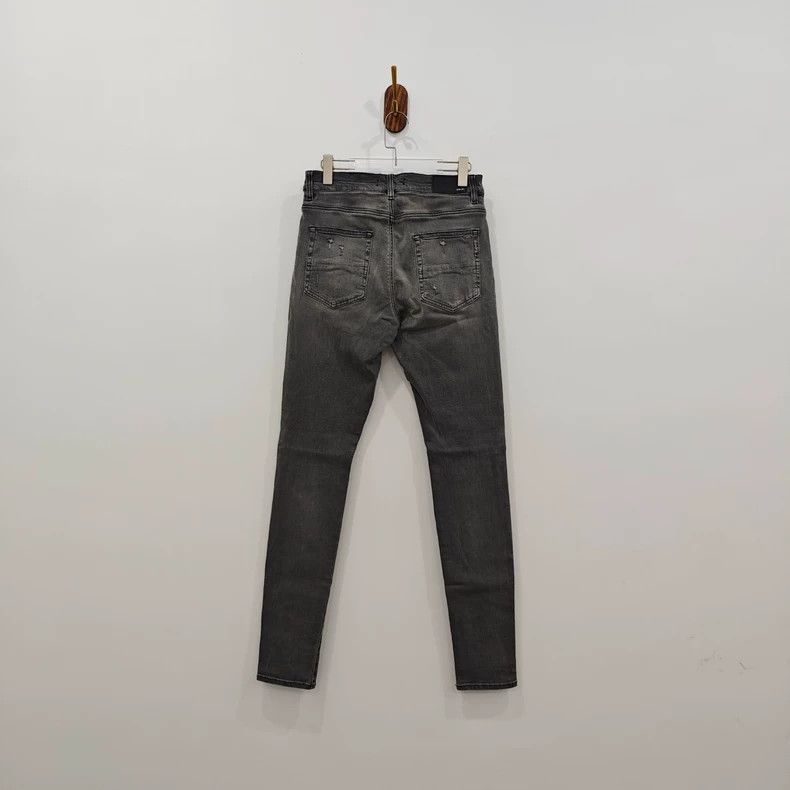 Amiri Amiri grey cut distressed jeans Size US 32 / EU 48 - 2 Thumbnail