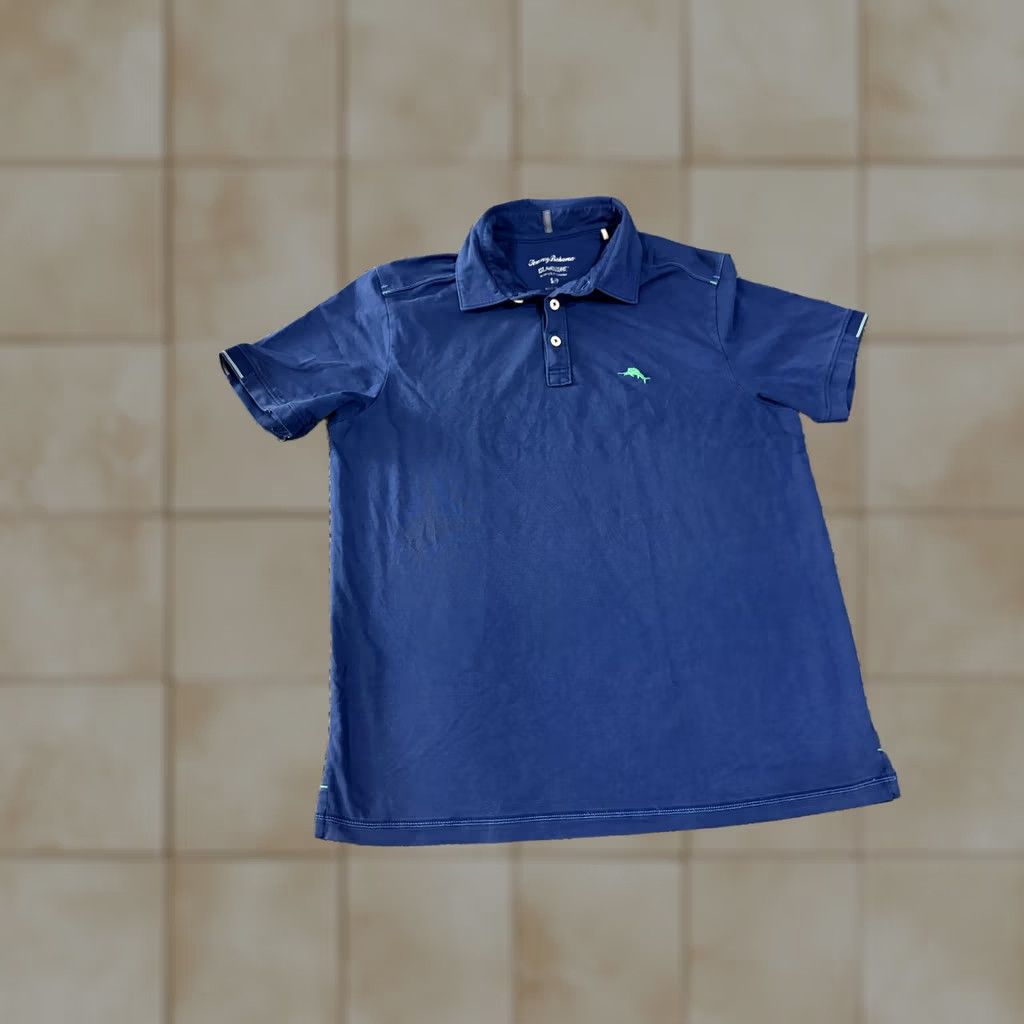 Tommy Bahama Tommy Bahama Polo Shirt Mens S Blue IslandZone Moisture Wicking Performance Short Sleeve Size US S / EU 44-46 / 1 - 1 Thumbnail