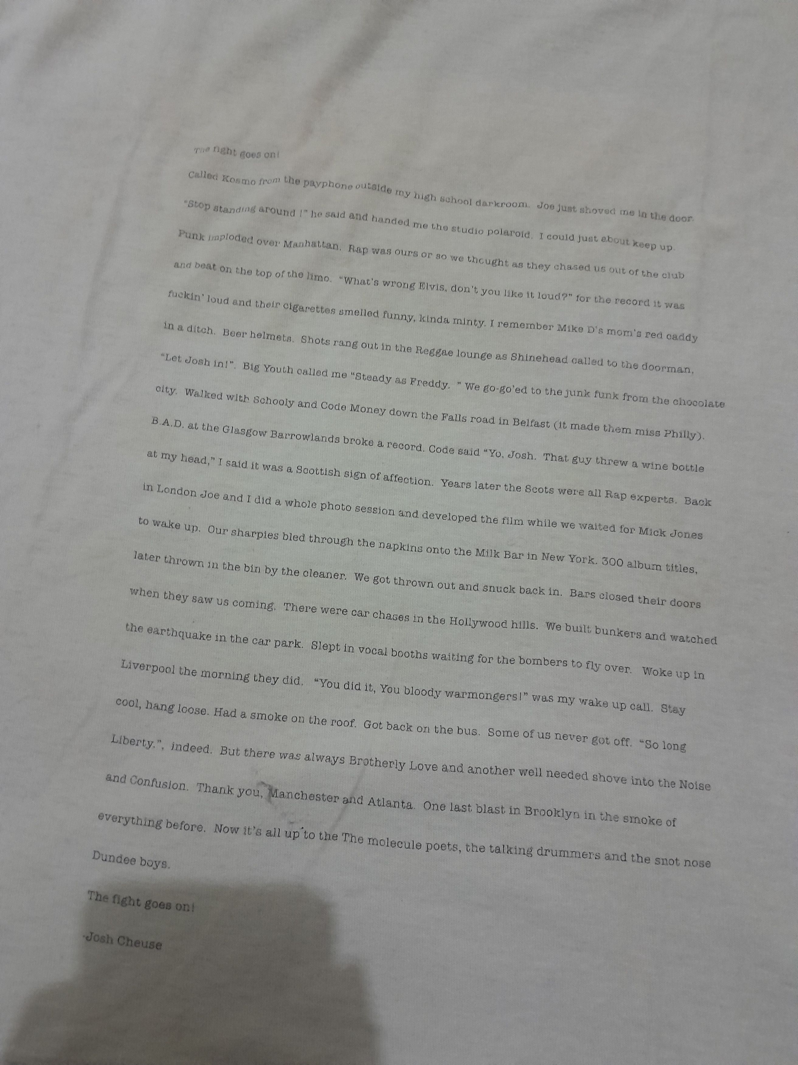 Stussy Stussy x josh cheuse tee Size US L / EU 52-54 / 3 - 4 Thumbnail