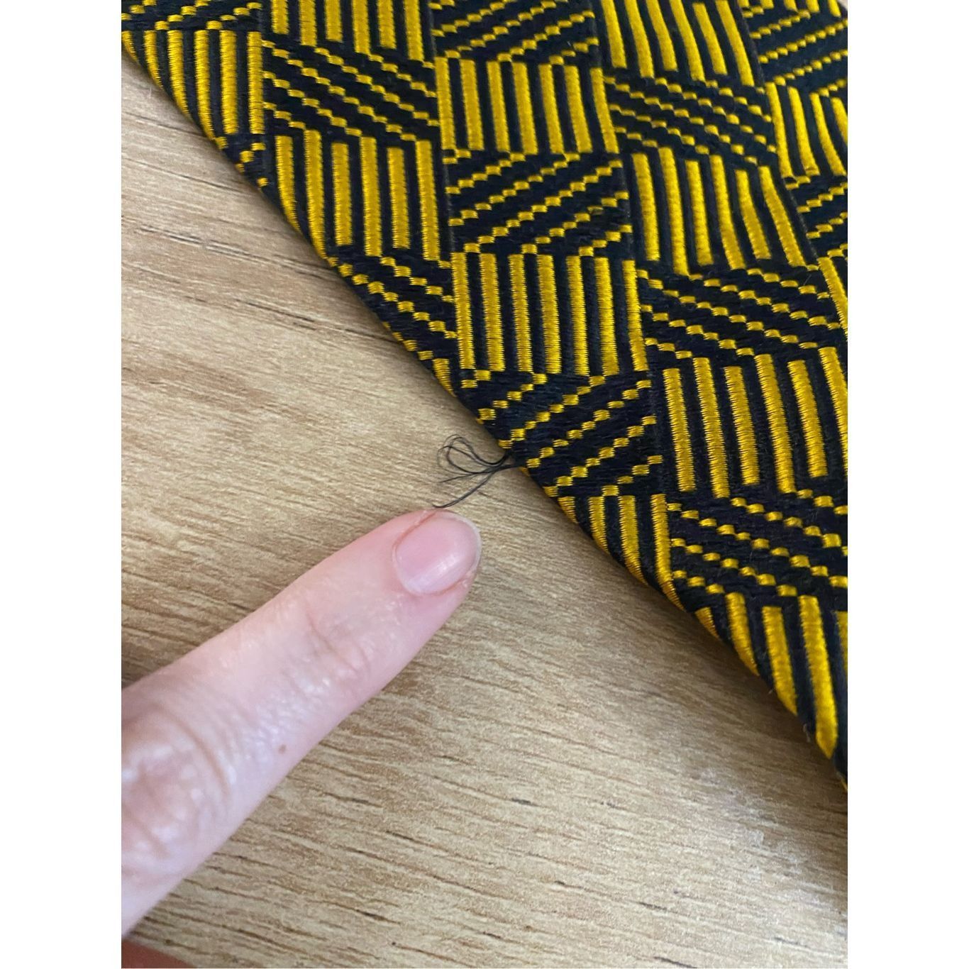 Valextra Renato Balestra Italian Gold and Black Geometric Neck Tie Size ONE SIZE - 7 Thumbnail