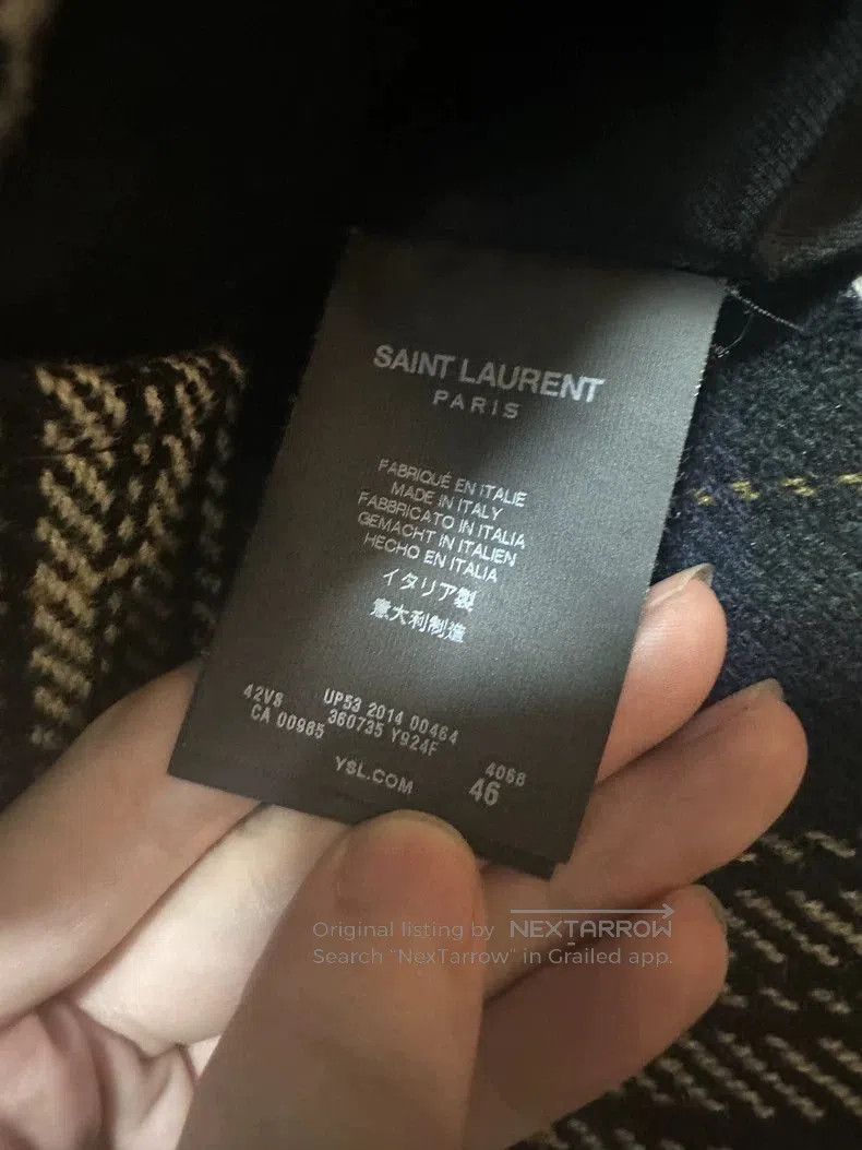 Saint Laurent Paris Saint Laurent Plaid Double-Breasted Blazer. Size US M / EU 48-50 / 2 - 3 Thumbnail