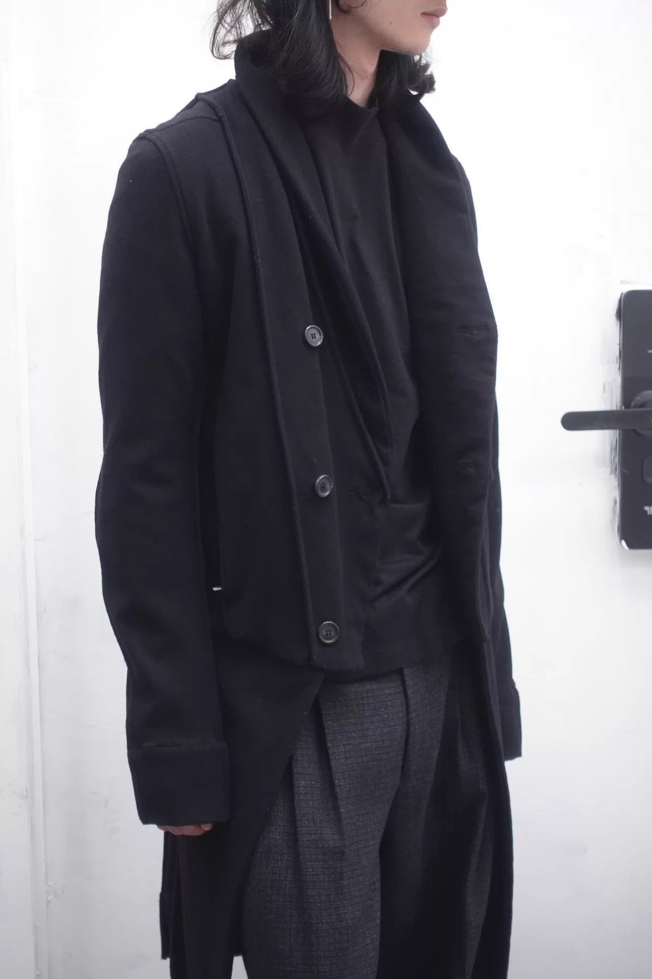 Ann Demeulemeester Long Black Button-Front Coat - XS Size US XS / EU 42 / 0 - 3 Thumbnail
