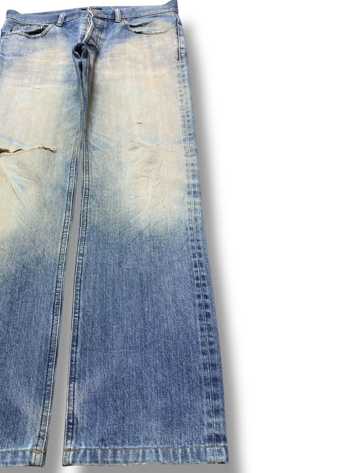 Burberry Vintage Burberry Black Label Mudwash Grunge Distressed Denim Size US 33 - 4 Thumbnail