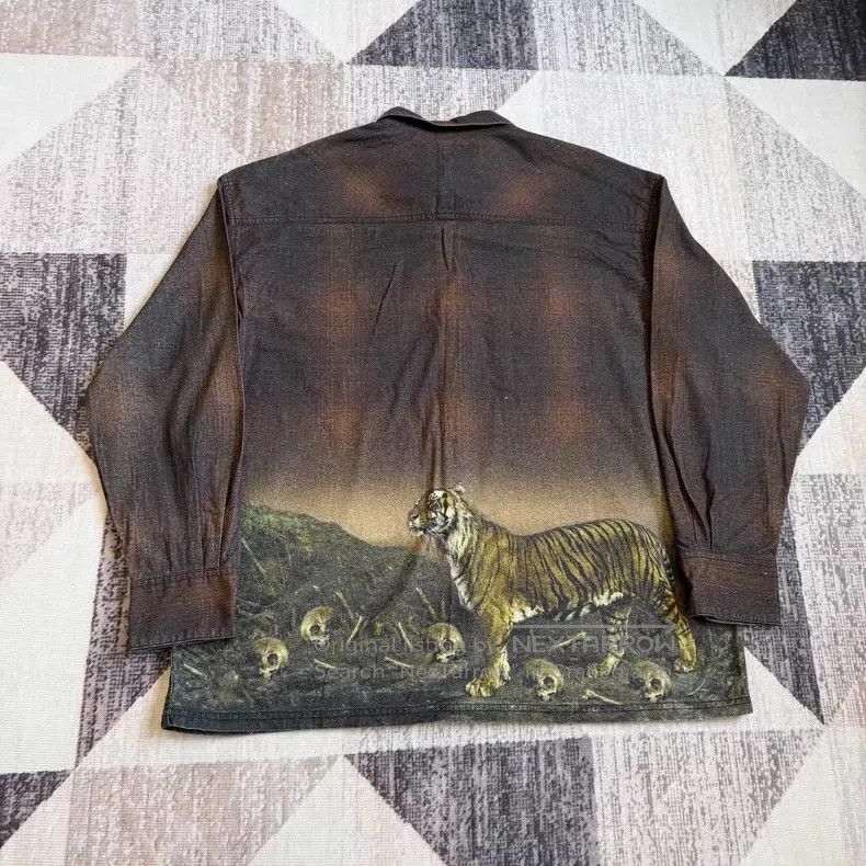 Neighborhood Neighborhood Tiger Oil Painting Plaid Shirt Size US S / EU 44-46 / 1 - 6 Thumbnail