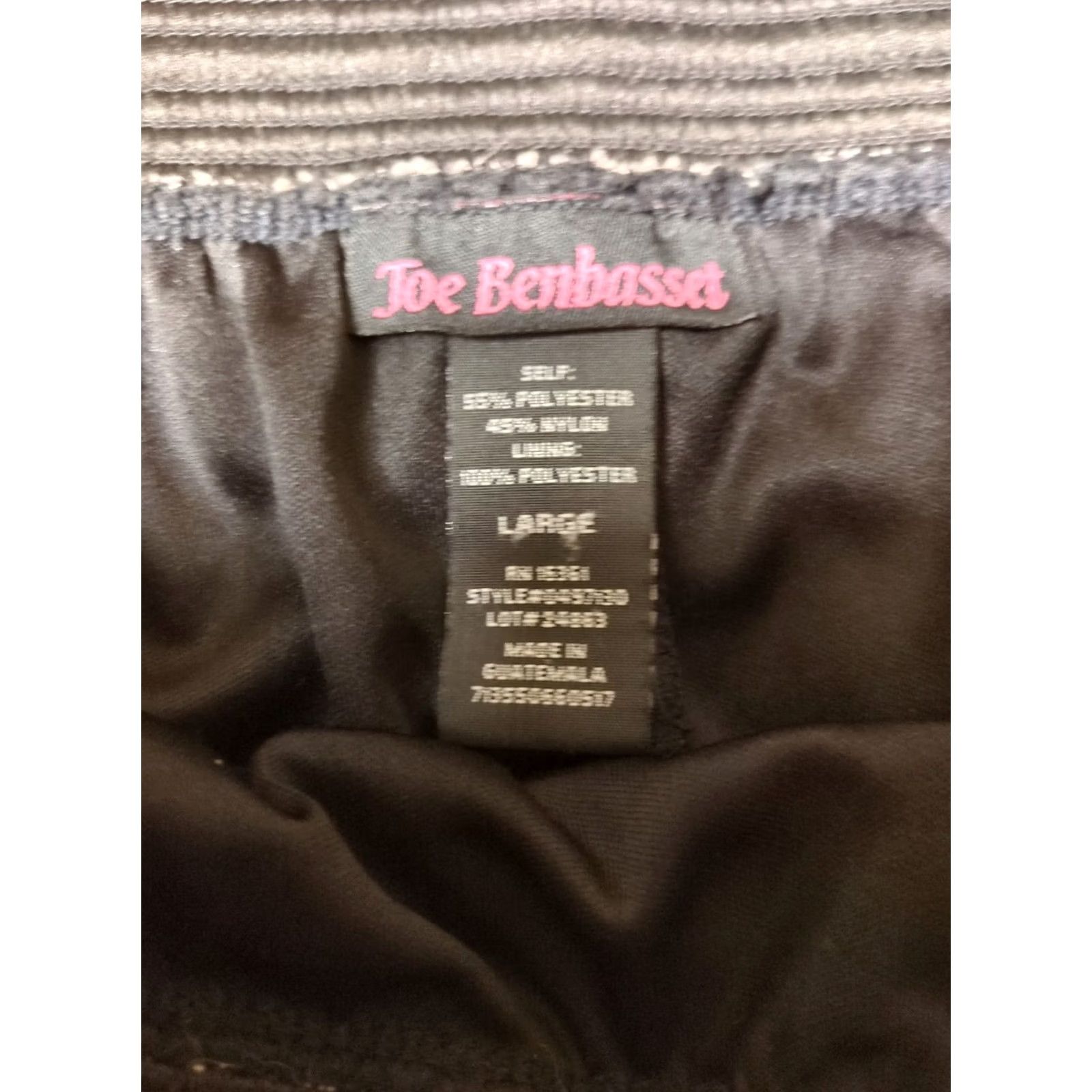 Vintage Joe B Circle Skirt Women's Skirt L Knee Length Black Polyester Stretch Floral Size 36" / US 14 / IT 50 - 4 Thumbnail