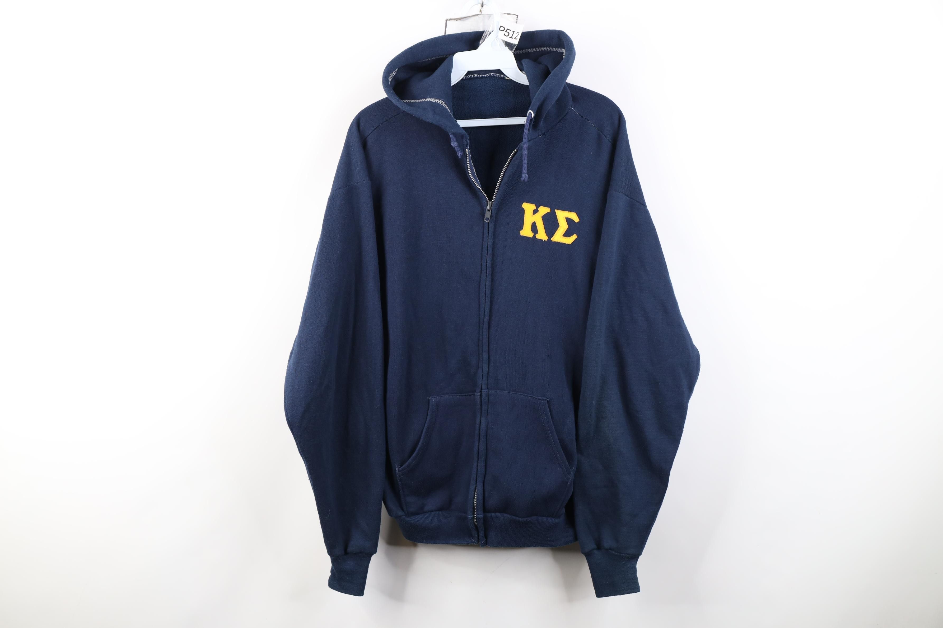 Vintage Vintage 70s Kappa Sigma Fraternity KSig Full Zip Hoodie USA Size US M / EU 48-50 / 2 - 1 Thumbnail