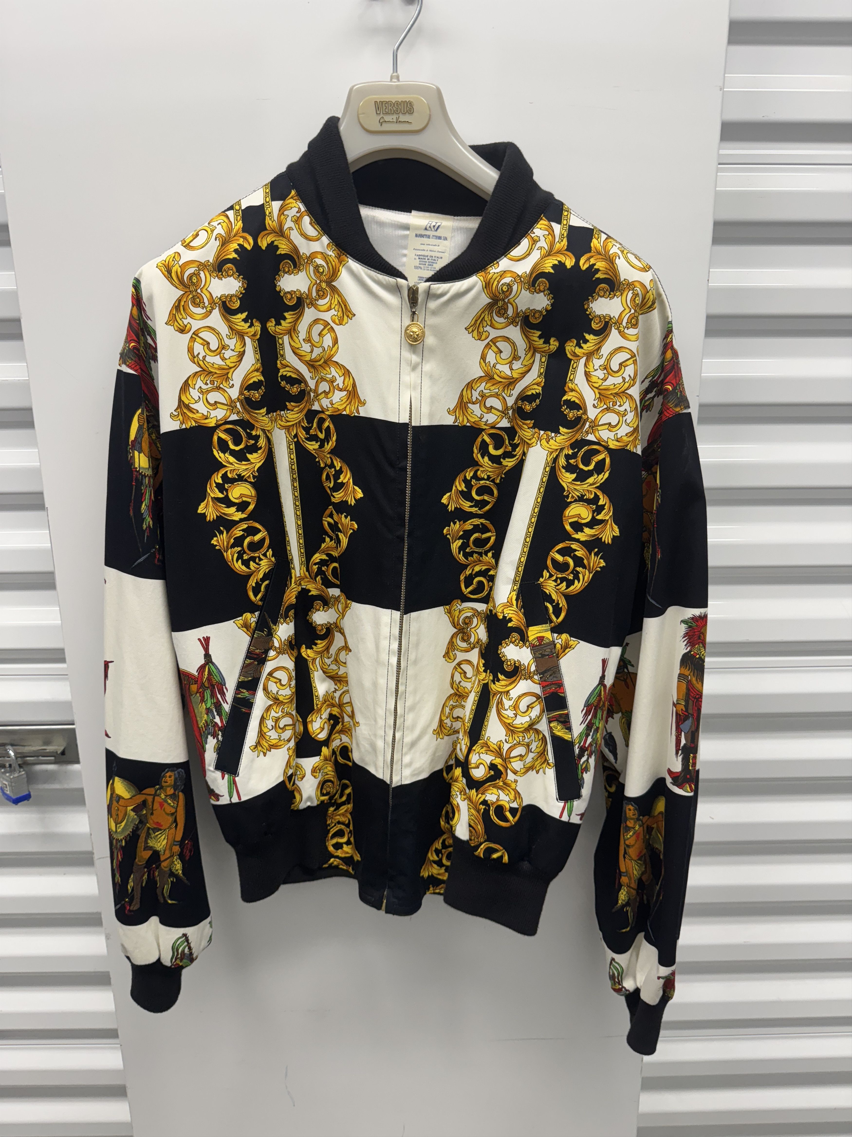 Versus Versace Vintage Versus Versace Native American Print Bomber Jacket Size US M / EU 48-50 / 2 - 1 Thumbnail