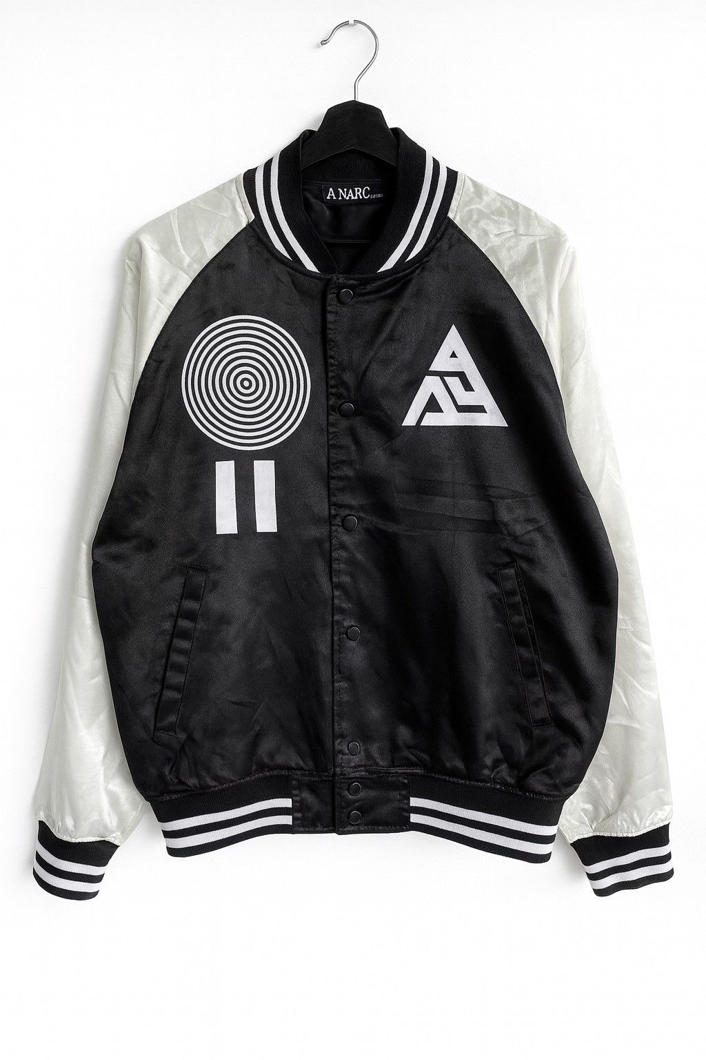 Japanese Brand ANARC of hex Varsity Jacket Streetwear Anti-War Graphic Size US M / EU 48-50 / 2 - 1 Thumbnail