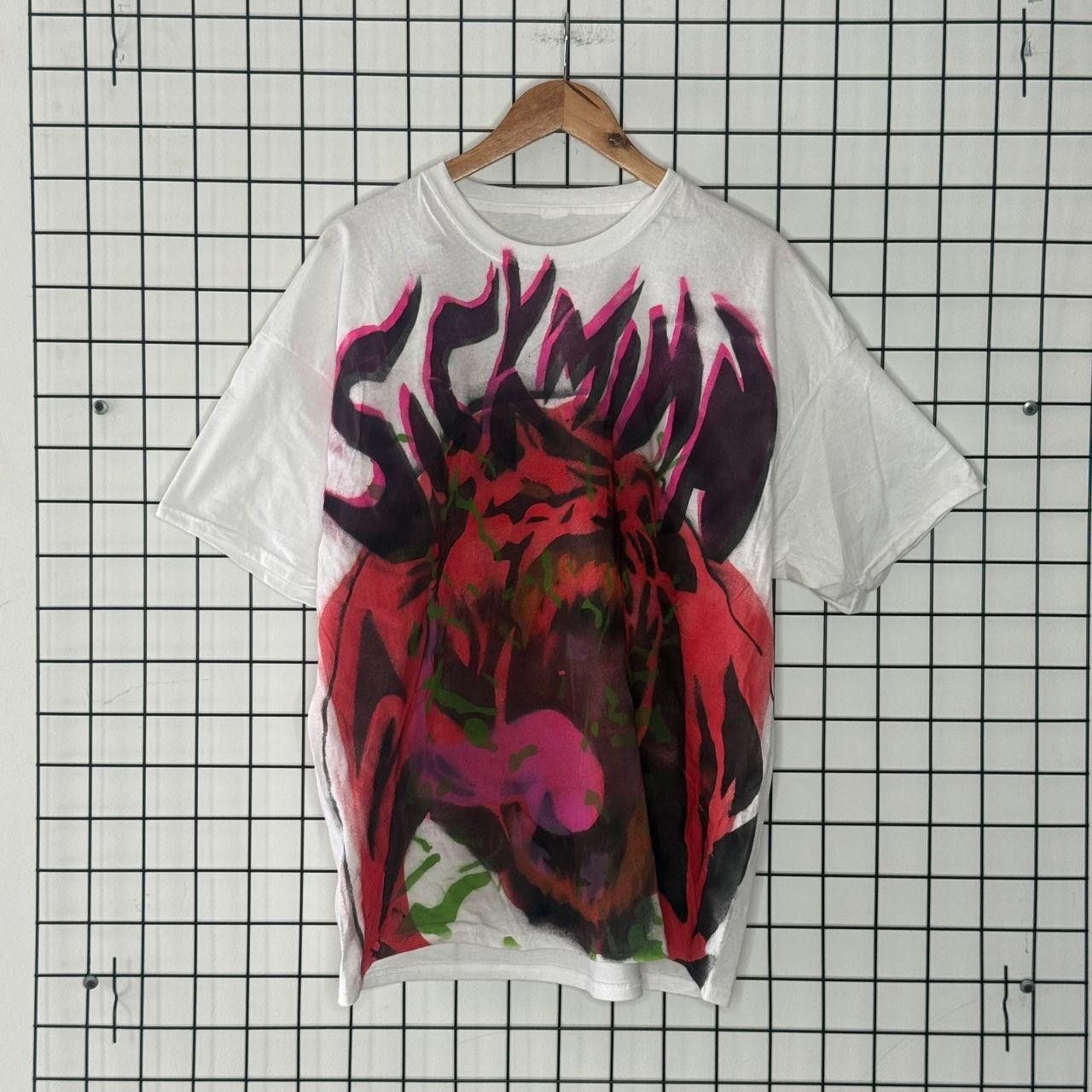 Vintage Vintage Handmade Custom Tee Avantgarde Opium Painted Size US XL / EU 56 / 4 - 1 Thumbnail
