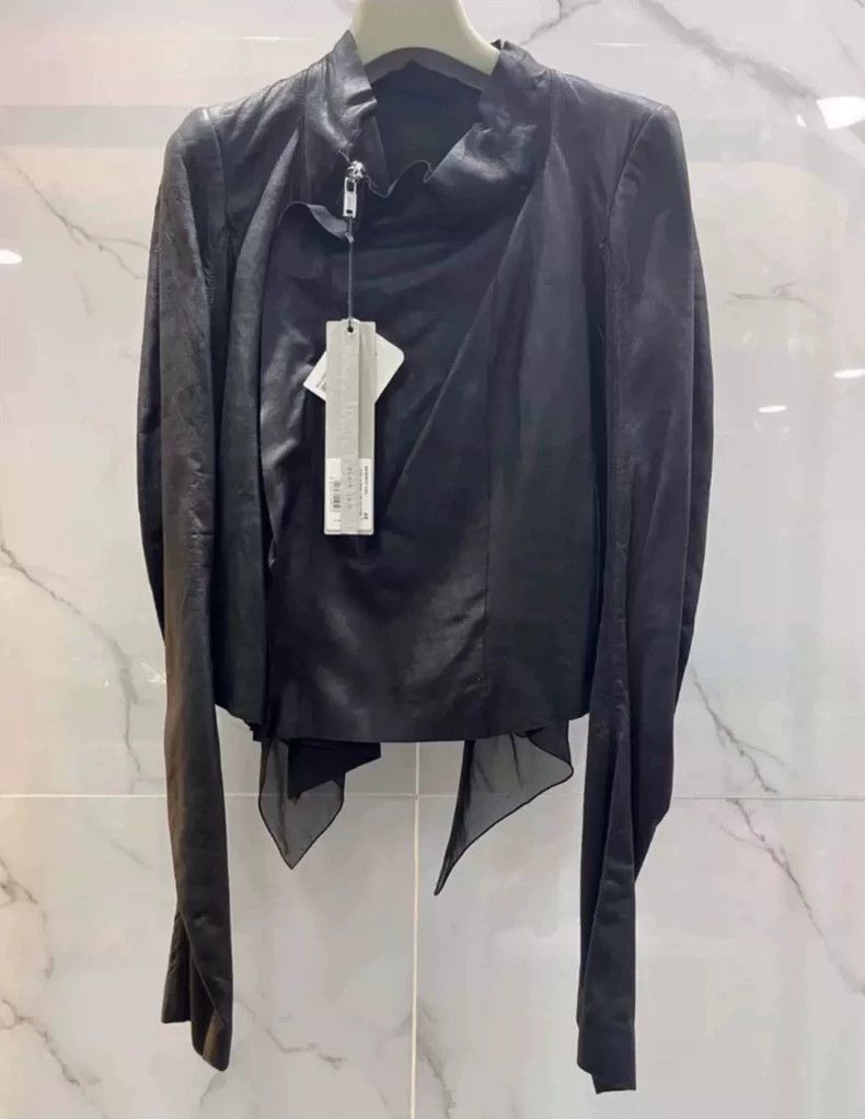 Rick Owens Black Silk-Blend Jacket-2505