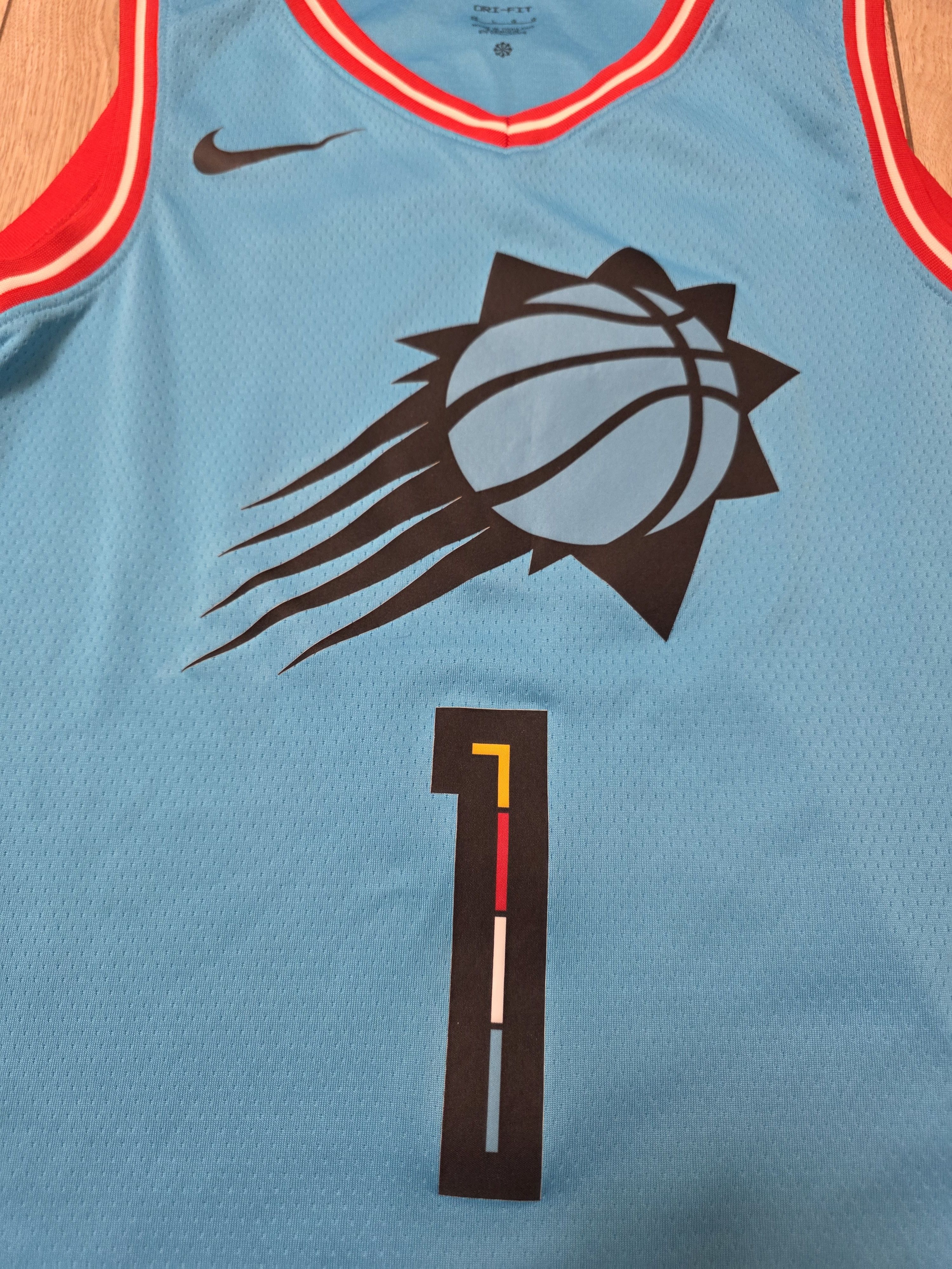 NBA PHOENIX SUNS NIKE JERSEY BOOKER BASKETBALL SHIRT BLUE NBA Size US L / EU 52-54 / 3 - 3 Thumbnail