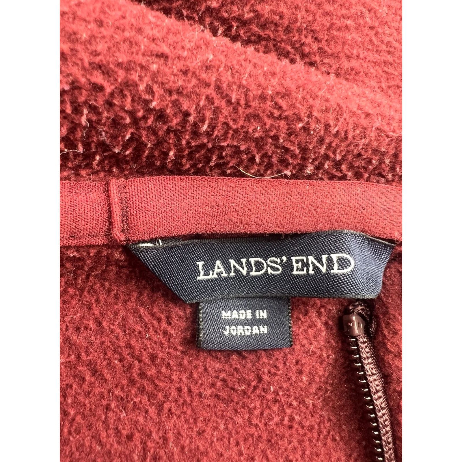 Lands' End Lands' End Red 3XL Hoodie Full Zip Men's Shirt Jacket Regular Fit Zipper Hooded VINTAGE? No - but follow rules. Size US XXL / EU 58 / 5 - 6 Thumbnail