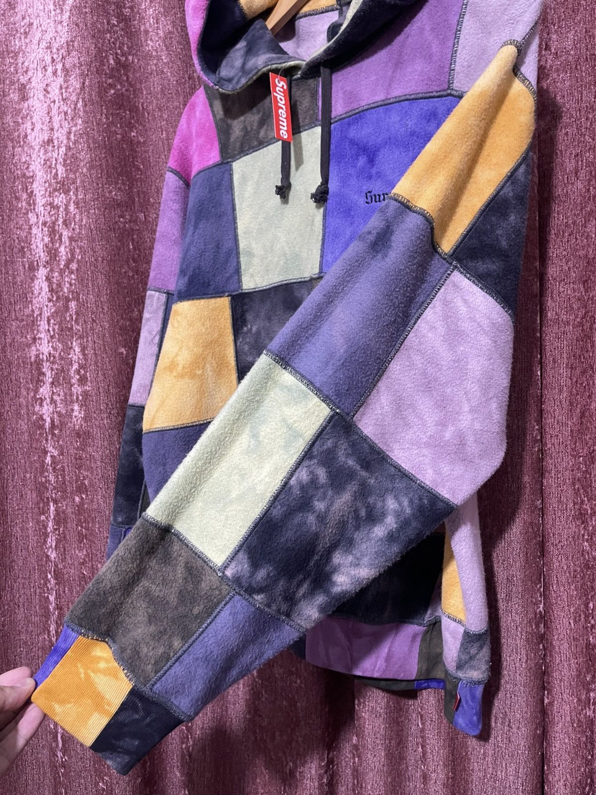 Supreme Supreme SS19 Patchwork Tie Dye Hooded Sweatshirt Medium Size US M / EU 48-50 / 2 - 18 Thumbnail