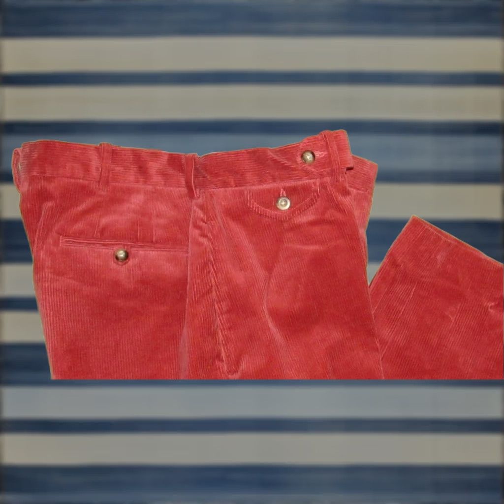 Ralph Lauren VINTAGE Ralph Lauren Pink Flat Front Corduroy Pants 34 x 32 Polo Chino Men 34x32 Pink Mens Corduroy Pants Size US S / EU 44-46 / 1 - 1 Thumbnail