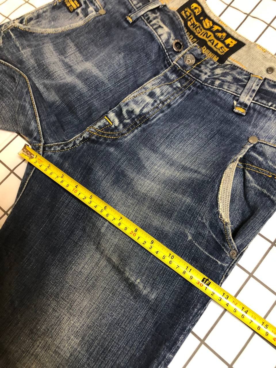 G-Star G-Star Originals Raw Blue Denim Bootcut Dark Wash Mid Rise Size US 34 / EU 50 - 14 Thumbnail