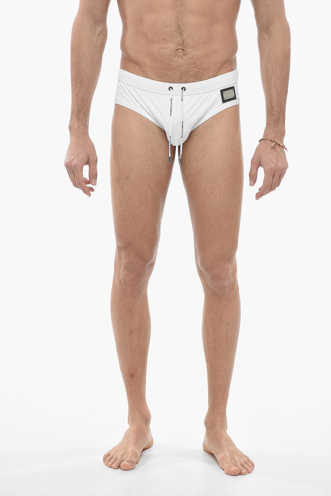 image of Dolce Gabbana Og1Mm0424 Slip Swimsuit In White, Men's (Size 38)