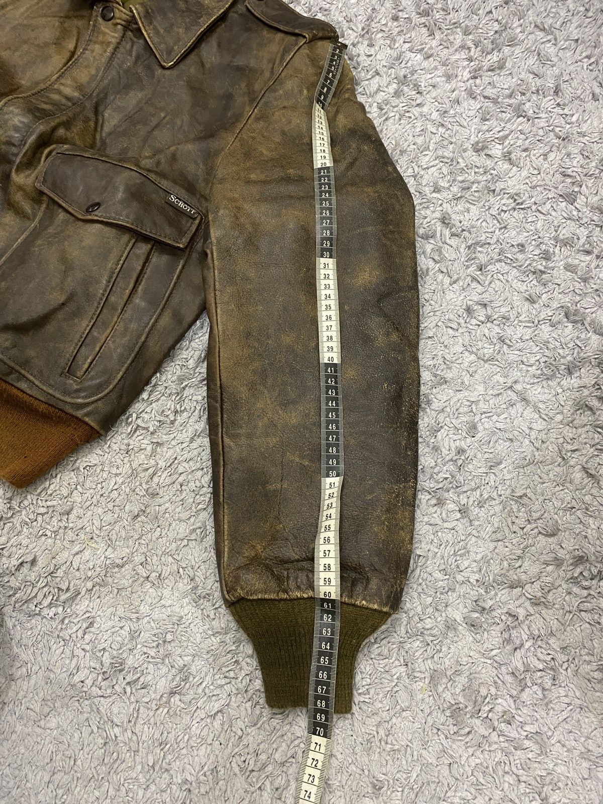 Schott Vintage Schott A-2 Leather Flight Jacket Size US M / EU 48-50 / 2 - 20 Thumbnail
