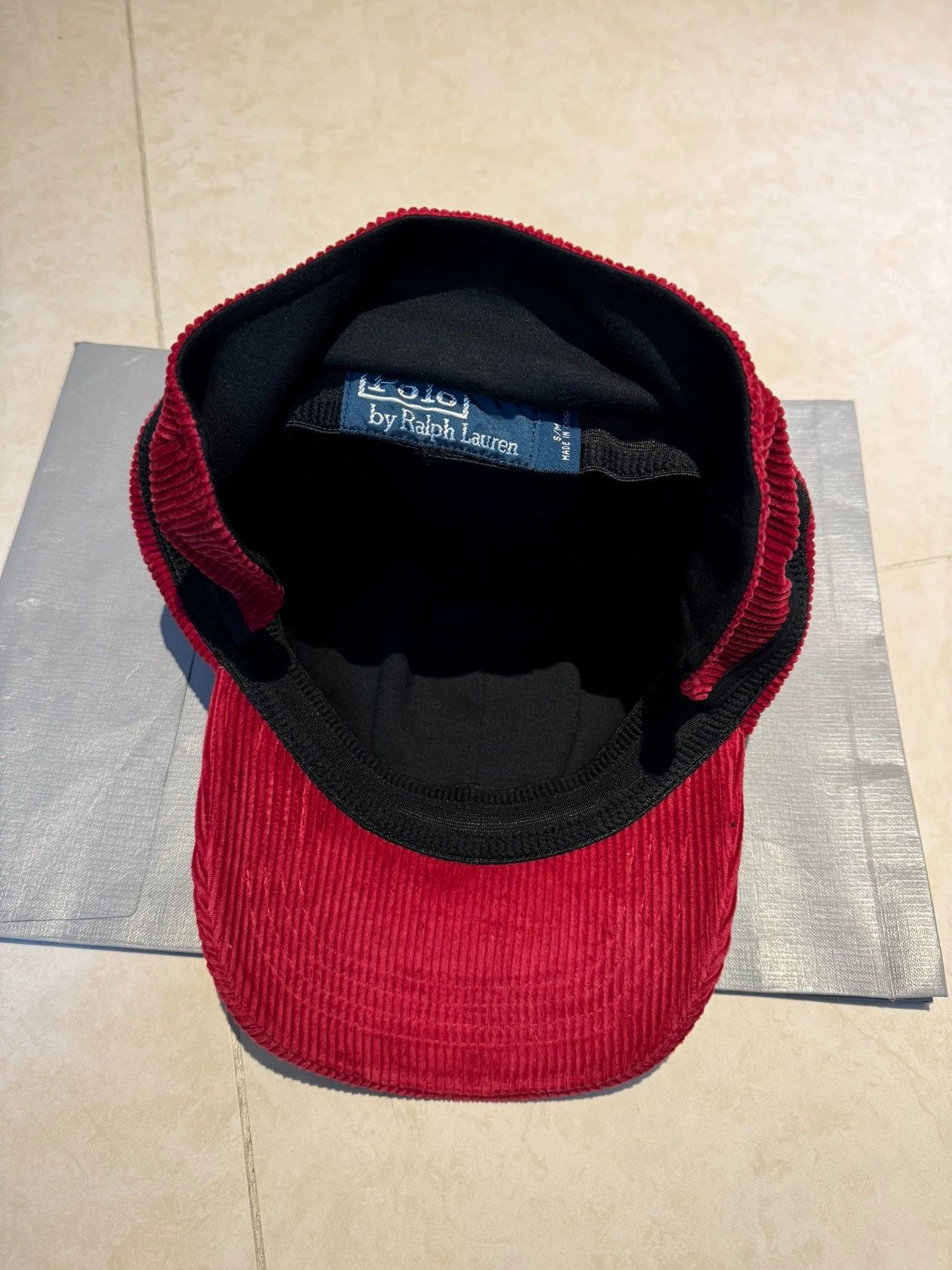 Polo Ralph Lauren POLO RL Vintage Embroidered Corduroy Earflap Hat Red/Pink Size ONE SIZE - 5 Thumbnail