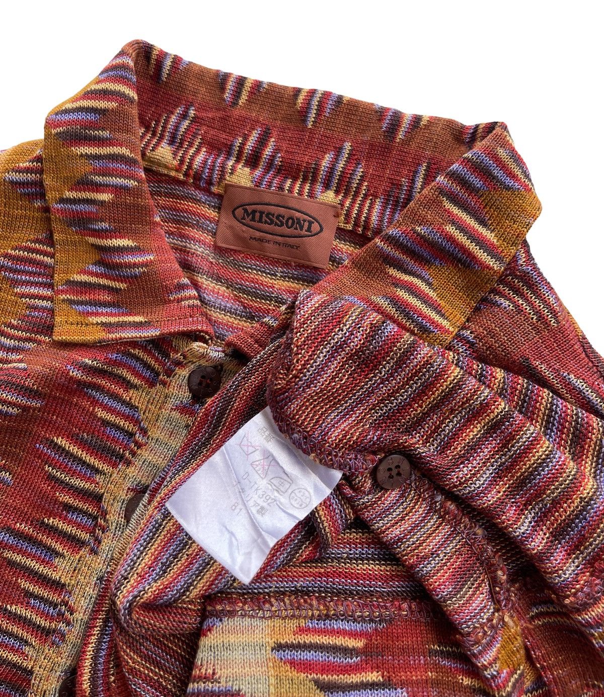 Missoni Vintage Missoni Polos Knitted Luxury Shirt Size US M / EU 48-50 / 2 - 8 Thumbnail