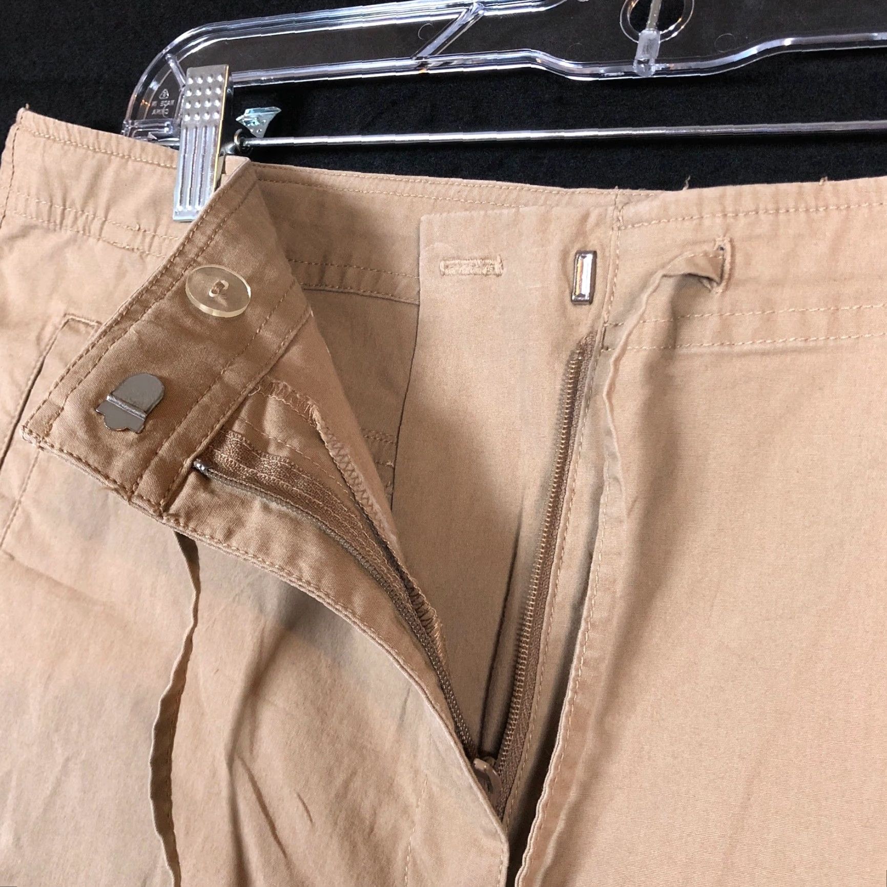 Talbots VINTAGE Talbots Womens Pants Brown High Rise Petite Wide Straight Leg Stretch 14P Size 36" / US 14 / IT 50 - 4 Thumbnail