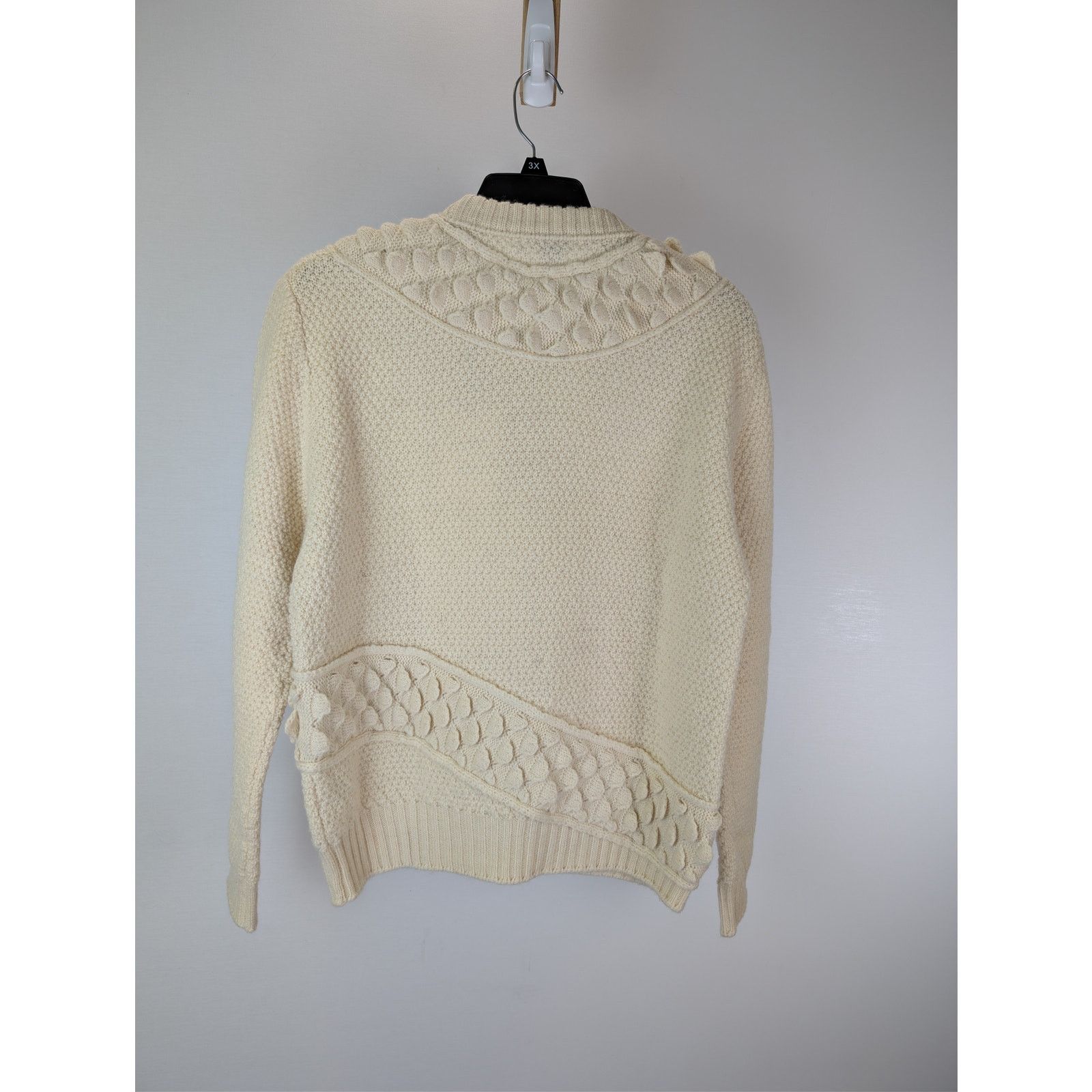 Bottega Veneta o1rshd1 Men Wear Wool Snake Knit Sweater in Dove Size US L / EU 52-54 / 3 - 9 Thumbnail