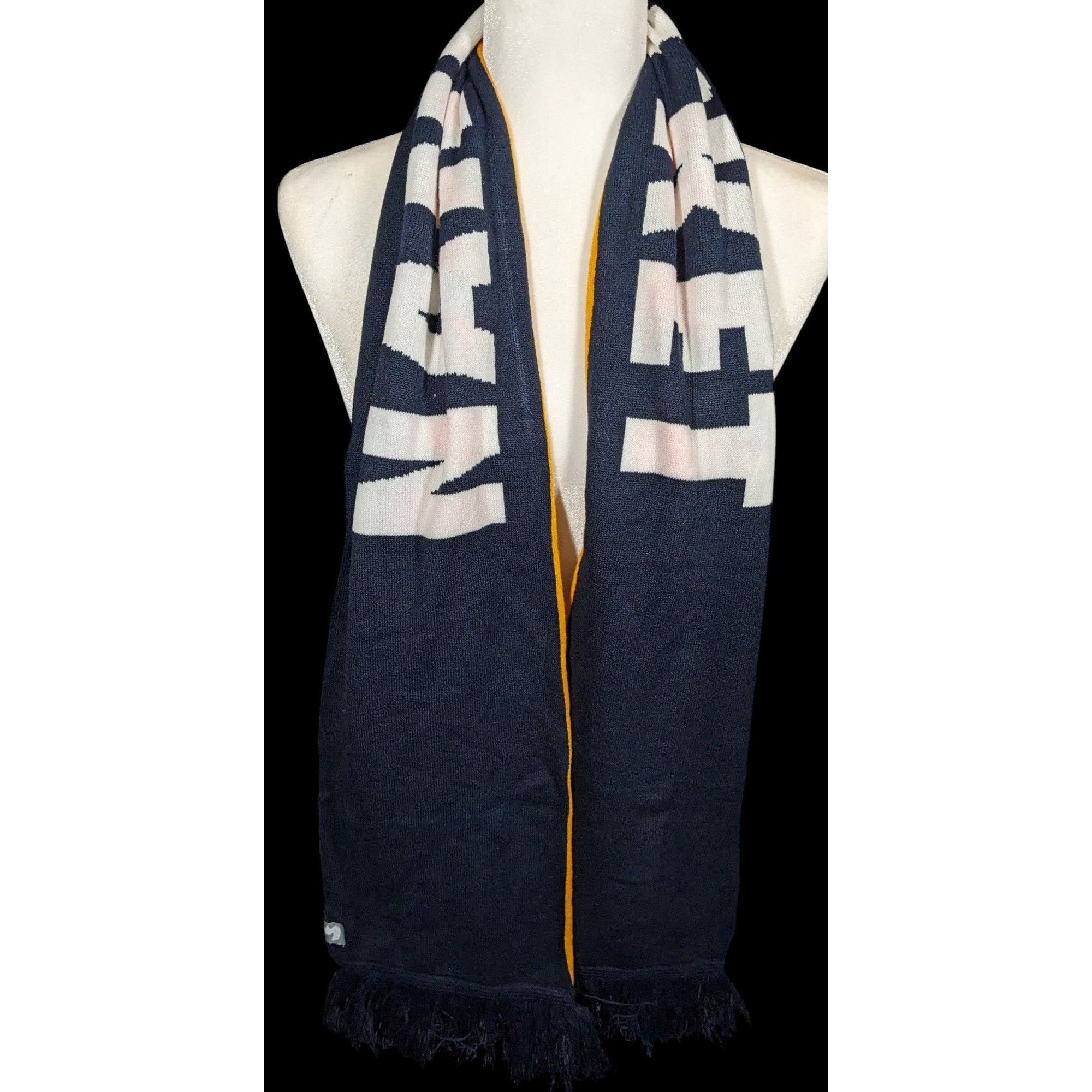Other Town Pool Nantucket Navy And Striped Reversible Winter Scarf Size ONE SIZE - 1 Thumbnail