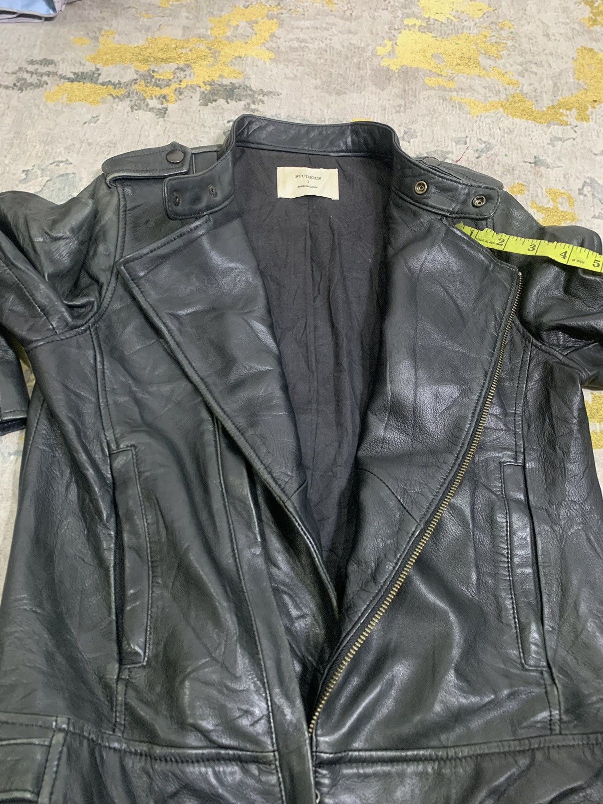 Japanese Brand Studious leather biker jacket(Sheep skin) Size S / US 4 / IT 40 - 6 Thumbnail