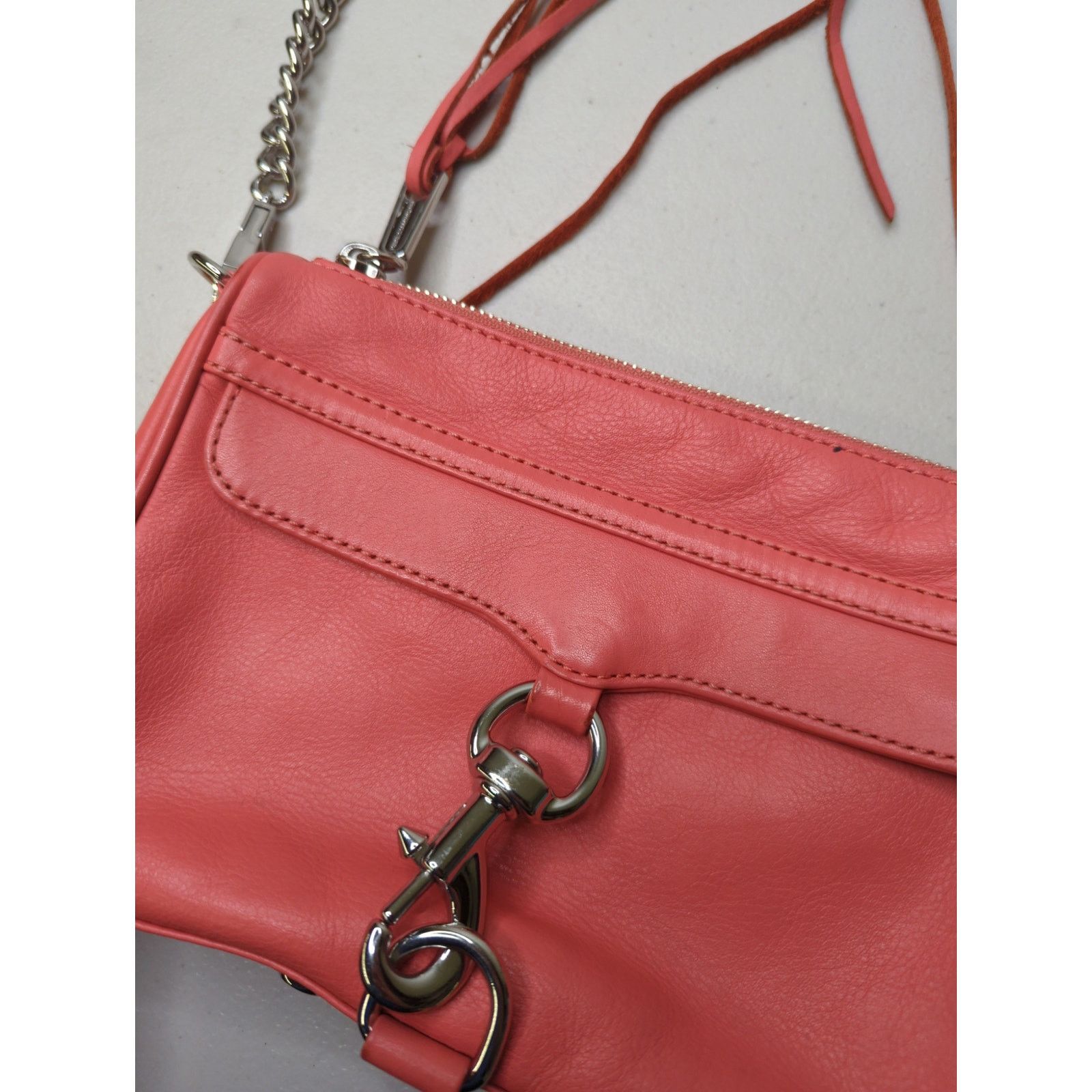 Rebecca Minkoff Rebecca Minkoff Coral Leather Silver Mini Mac Crossbody Bag Size ONE SIZE - 4 Thumbnail