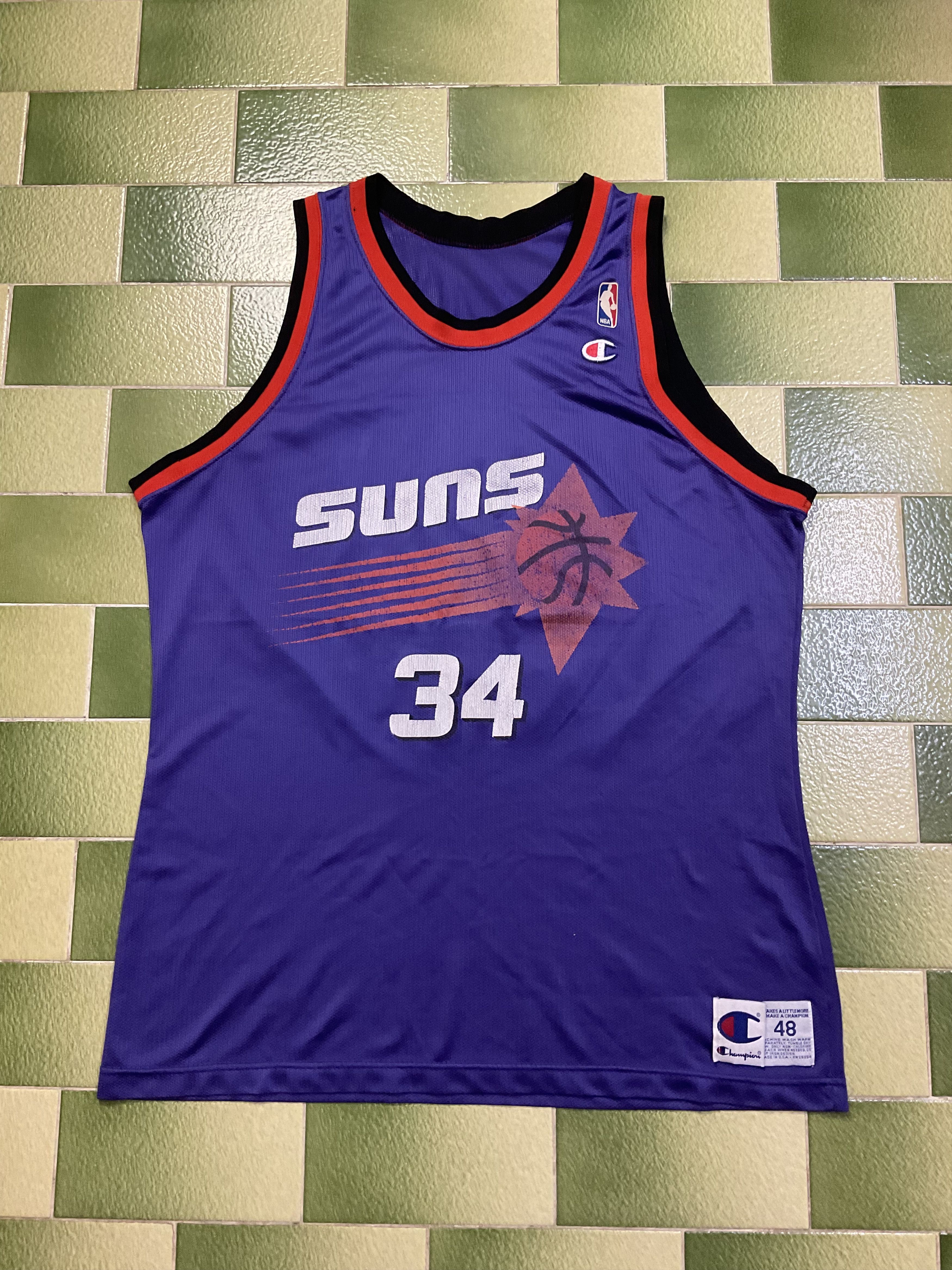 NBA Vintage 90s Phoenix Suns Barkley Basketball Jersey Size US XL / EU 56 / 4 - 1 Thumbnail