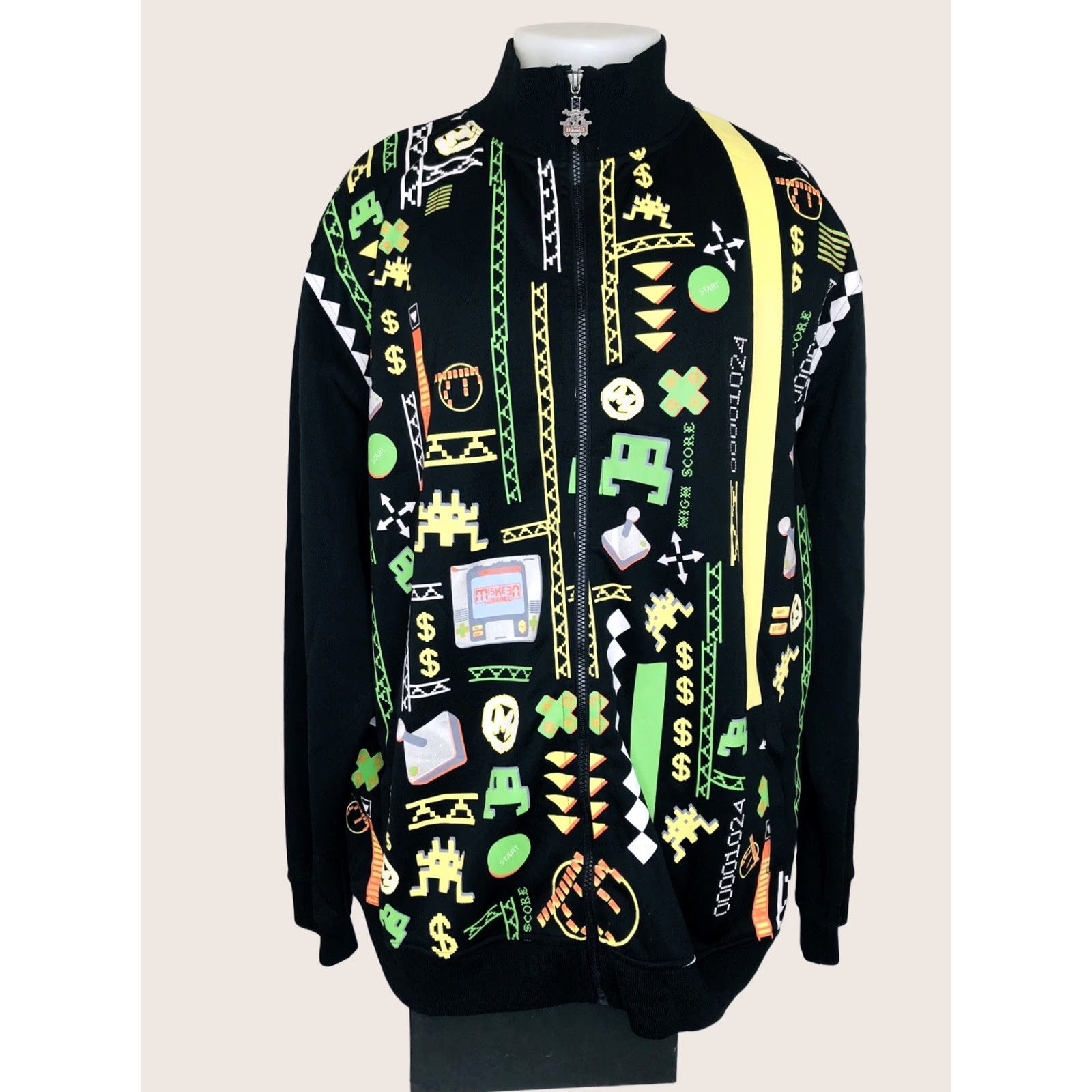 Logo 7 Miskeen Atari Video Game PUFFY LOGO Space Invaders 2XL Jacket Mens Regular Size 2XL Black Full Zip Logo 90s Theme Pokemon? Size US XXL / EU 58 / 5 - 1 Thumbnail