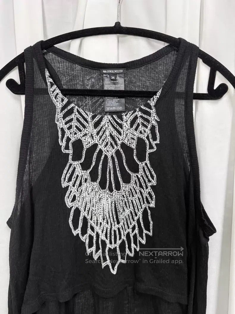 Ann Demeulemeester Ann Demeulemeester Front short back long sheer tank top| Size 4XL / US 24-26 - 2 Thumbnail