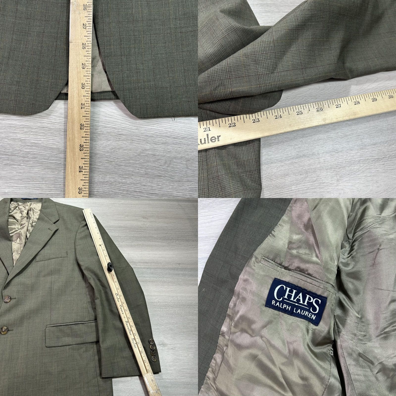Chaps Chaps Ralph Lauren Blazer Mens 42S Gray Wool Glen Plaid Two Button Sport Coat Carlin Coat? Size 42R - 8 Thumbnail