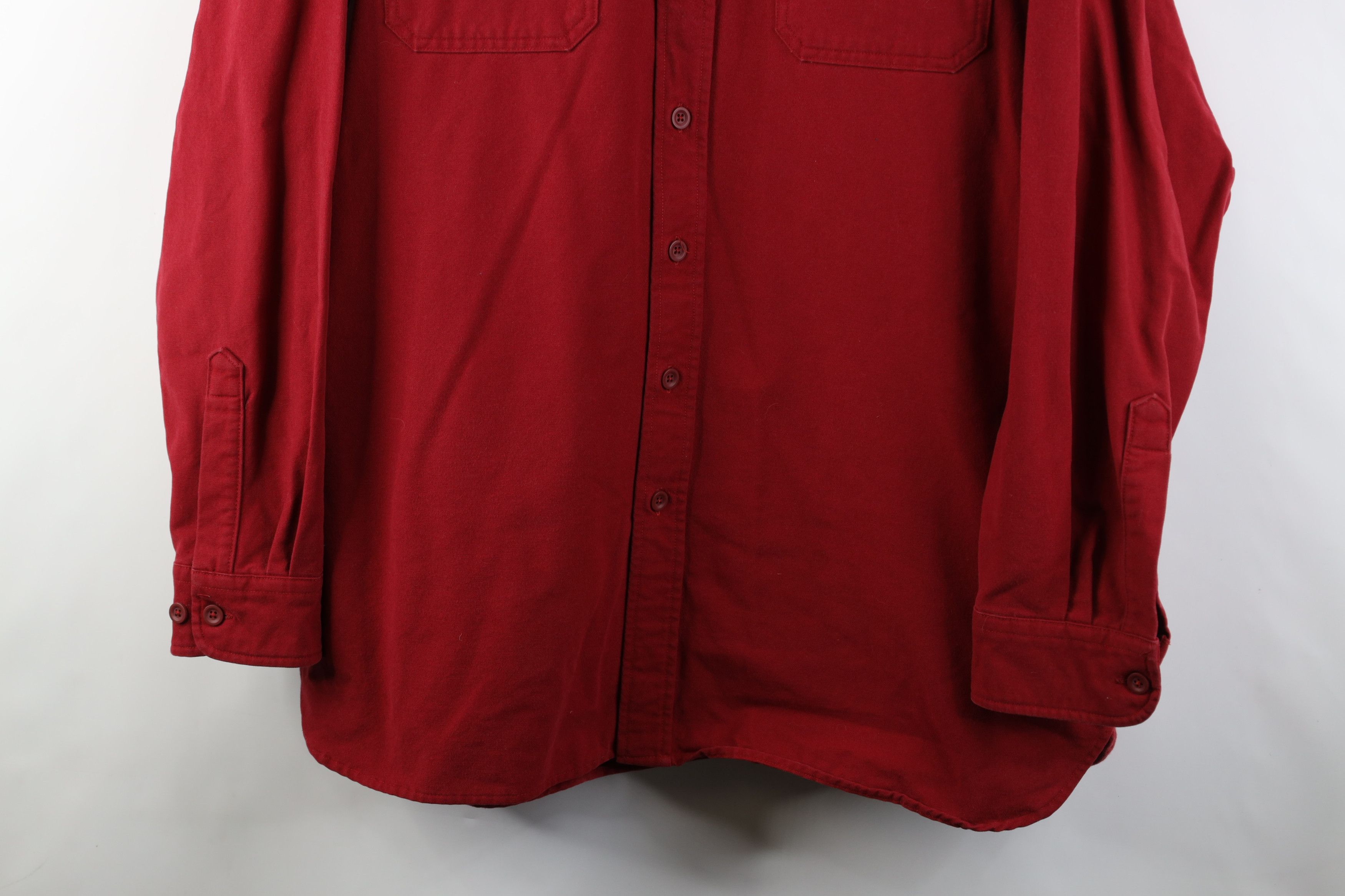 L.L. Bean Vintage 90s LL Bean Heavy Chamois Collared Button Shirt Size US XL / EU 56 / 4 - 3 Thumbnail