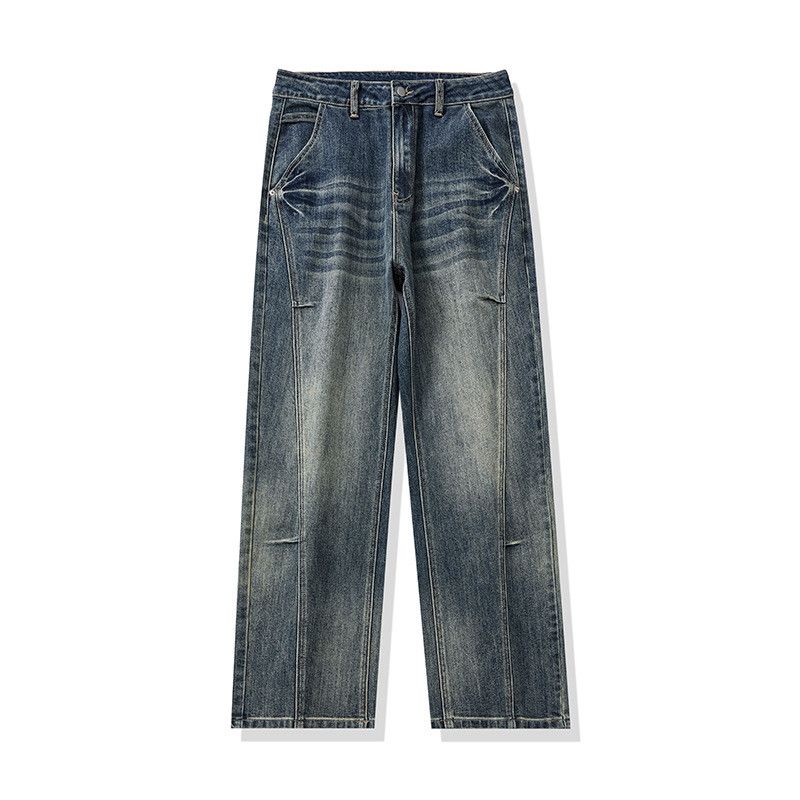 Japanese Brand American-Style Paneled Loose-Fit Straight-Leg Jeans Size US 32 / EU 48 - 1 Thumbnail