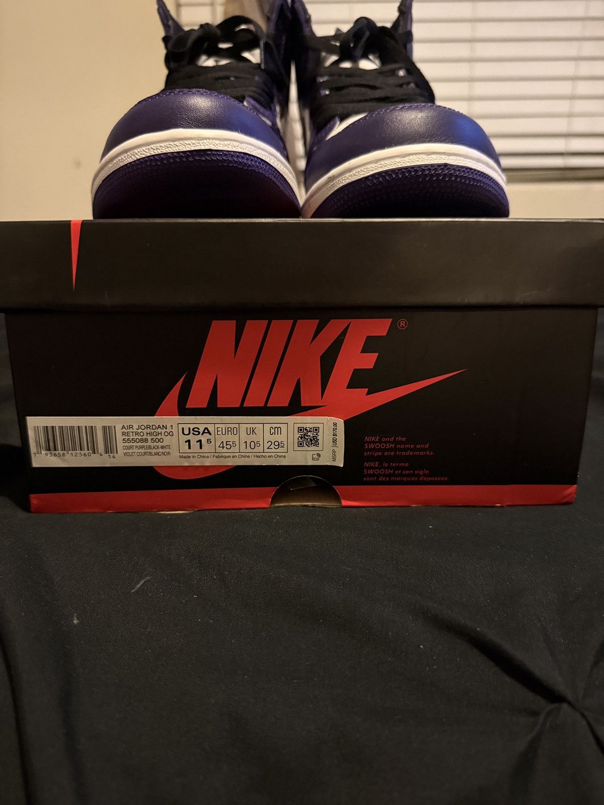 Jordan Brand 2020 Air Jordan 1 Retro High OG 'Court Purple 2.0 Size 11.5 Size US 11.5 / EU 44-45 - 5 Thumbnail