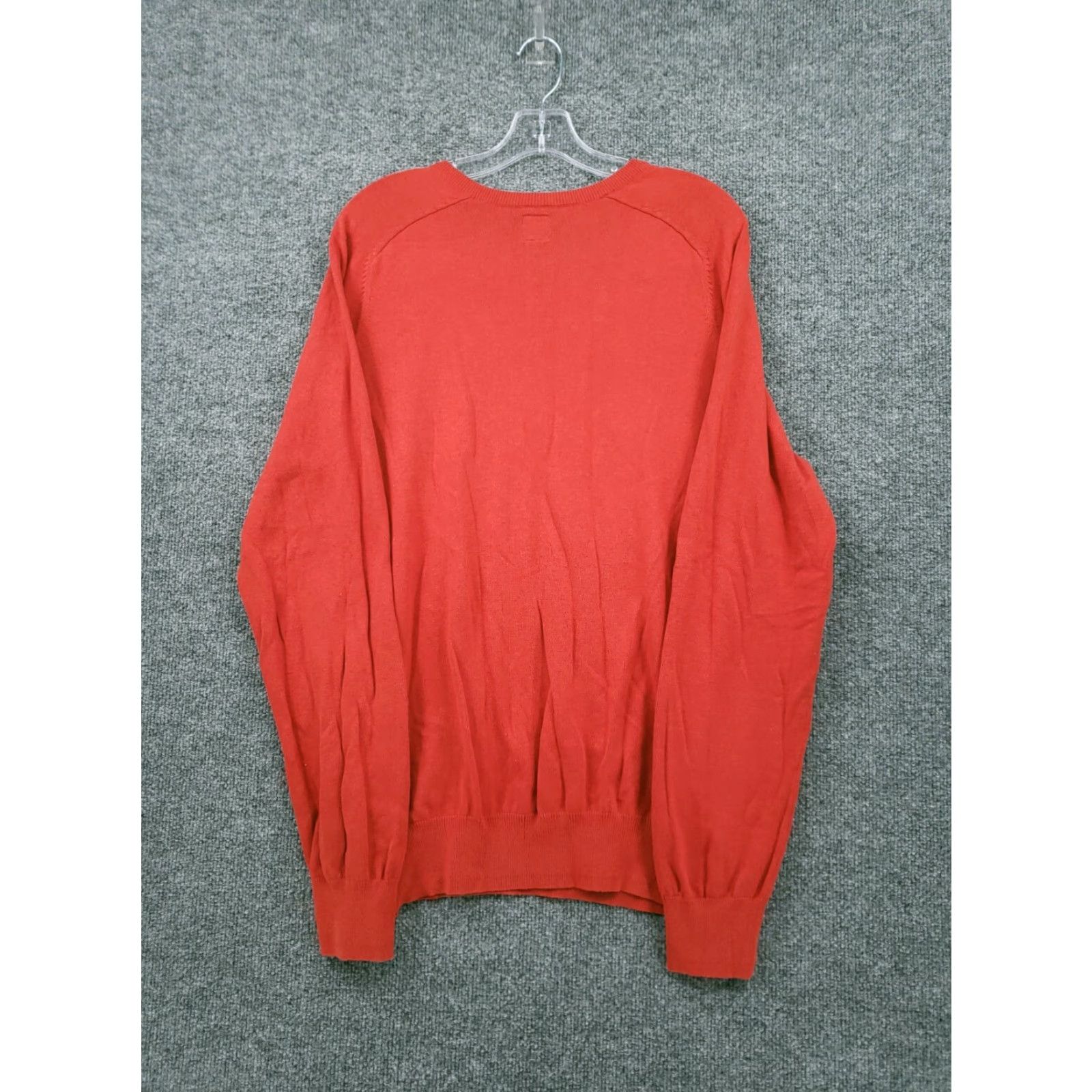 Gap Gap Sweater Mens L Large Orange Pullover V-Neck Long Sleeve Cotton Knit Size US L / EU 52-54 / 3 - 2 Thumbnail