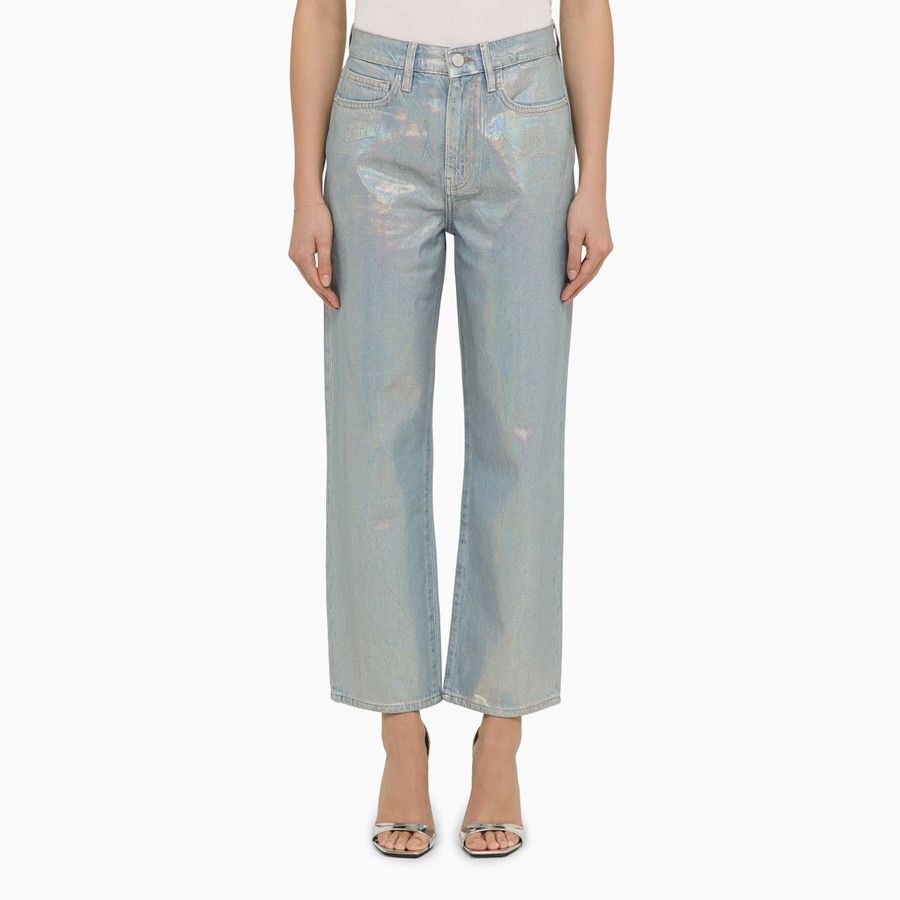 Frame o1d2blof0824 Cropped Denim Jeans in Light Blue Size 27" / US 4 / IT 40 - 1 Thumbnail