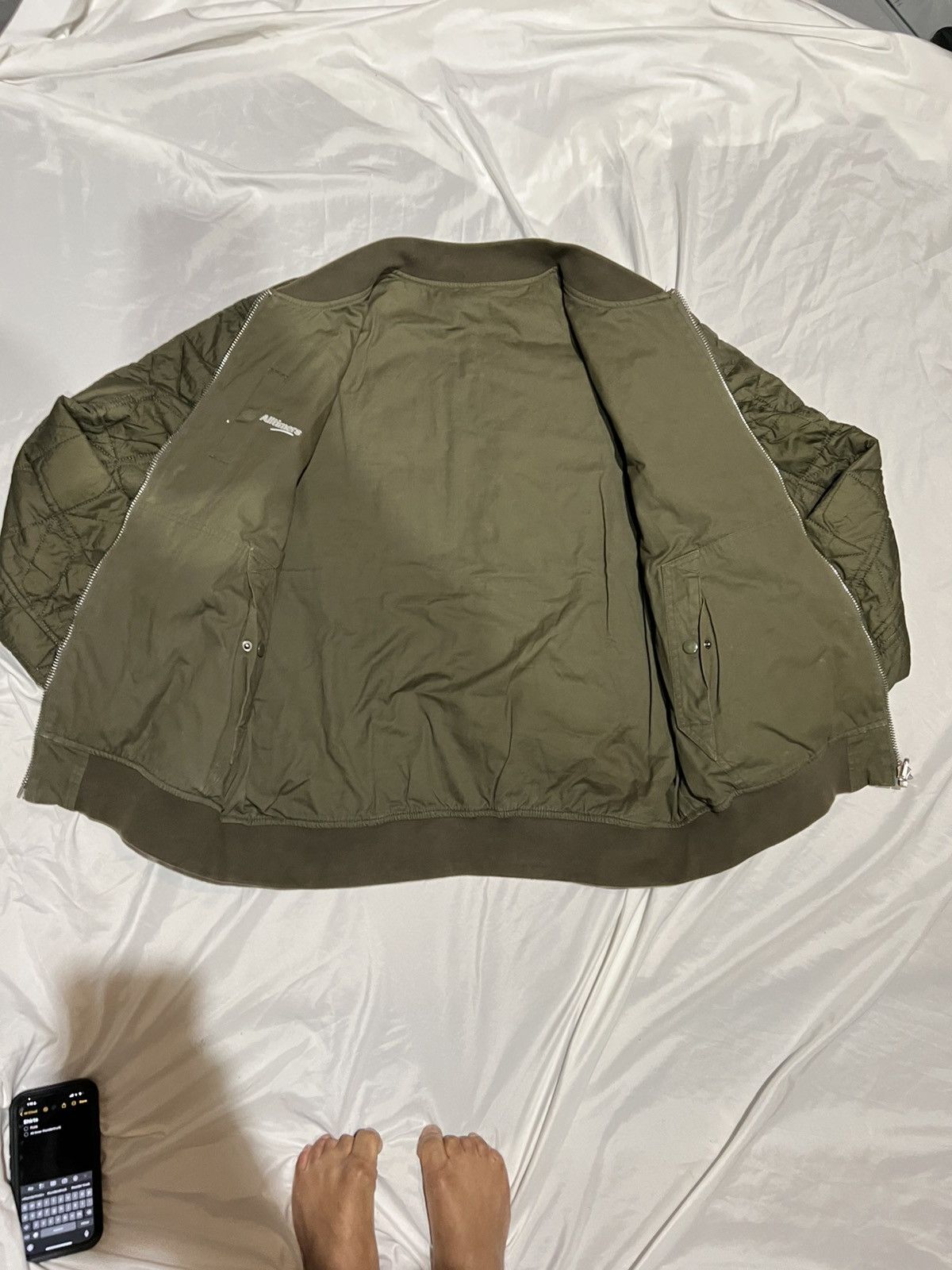 Alltimers Martini Pattern Rare Green Bomber Jacket Size US XL / EU 56 / 4 - 4 Thumbnail