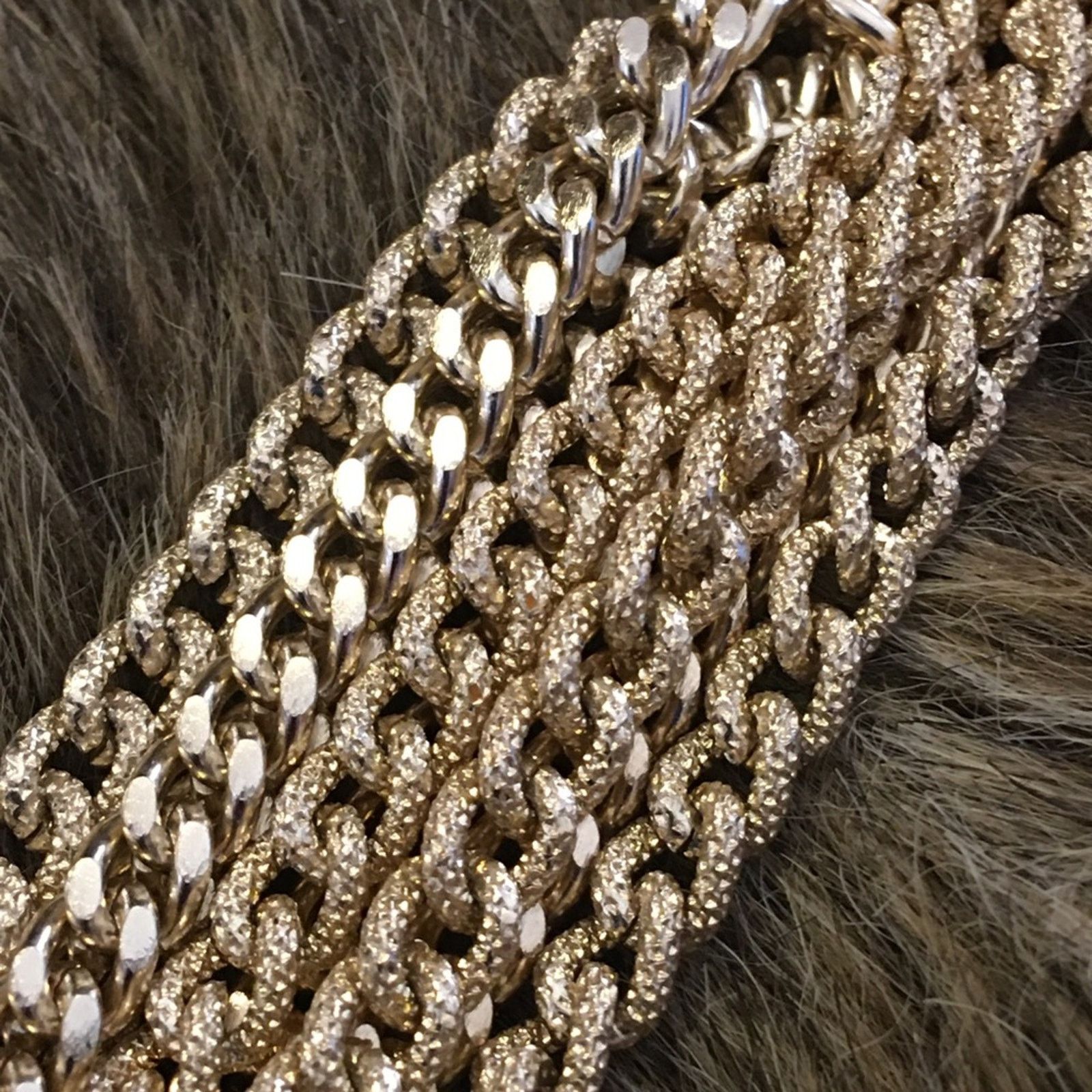 Vintage Vintage faceted brown glass gold chain necklace Size ONE SIZE - 9 Thumbnail