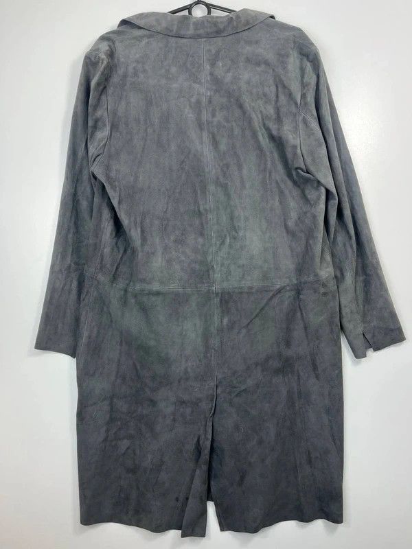 Other Via Masini 80 Firenze Womens Suede Leather Coat Grey Size L Size L / US 10 / IT 46 - 9 Thumbnail