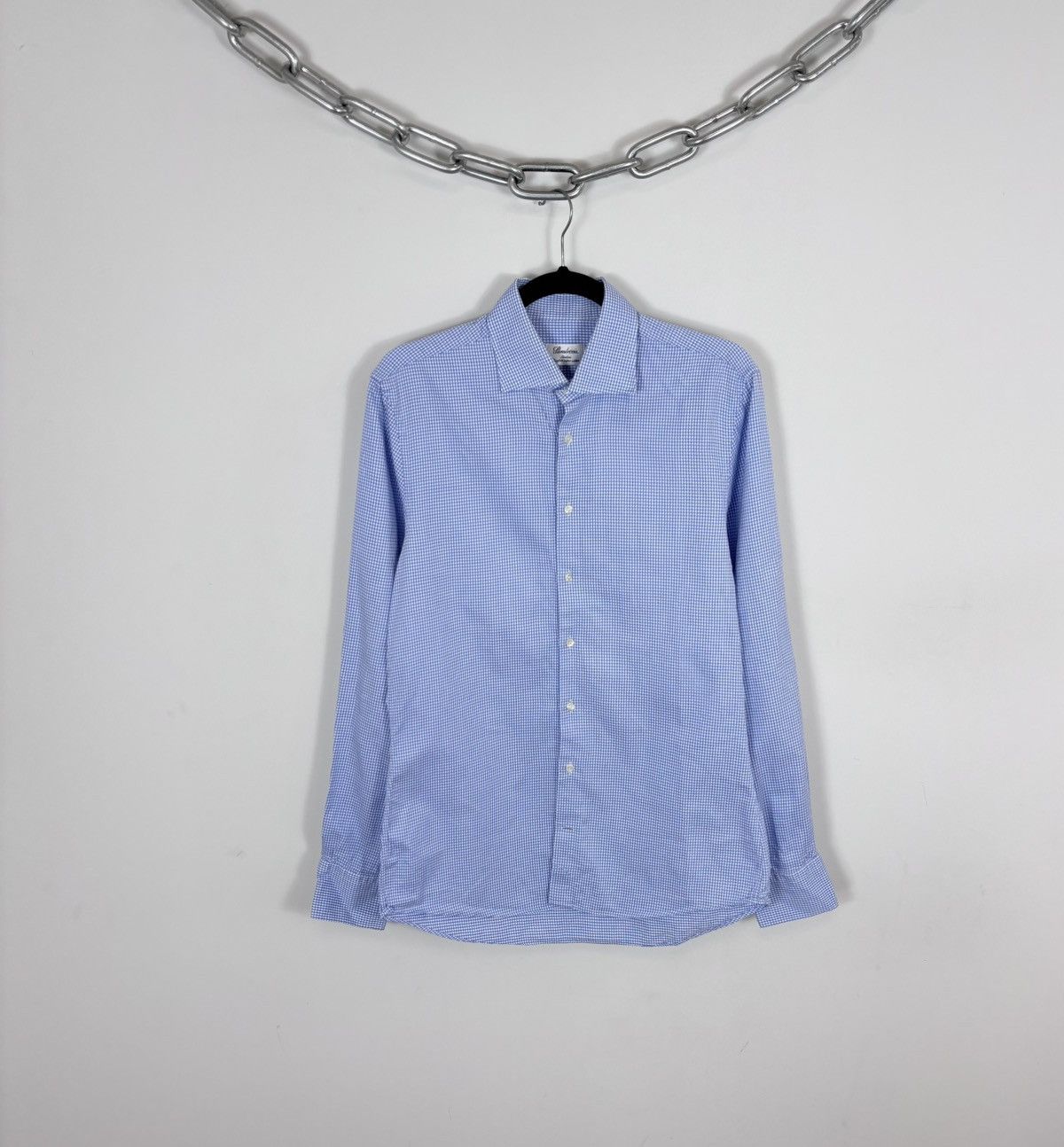 Strenstroms Stenstroms Men’s Slimline Twofold Cotton Dress Shirt Size US M / EU 48-50 / 2 - 1 Thumbnail