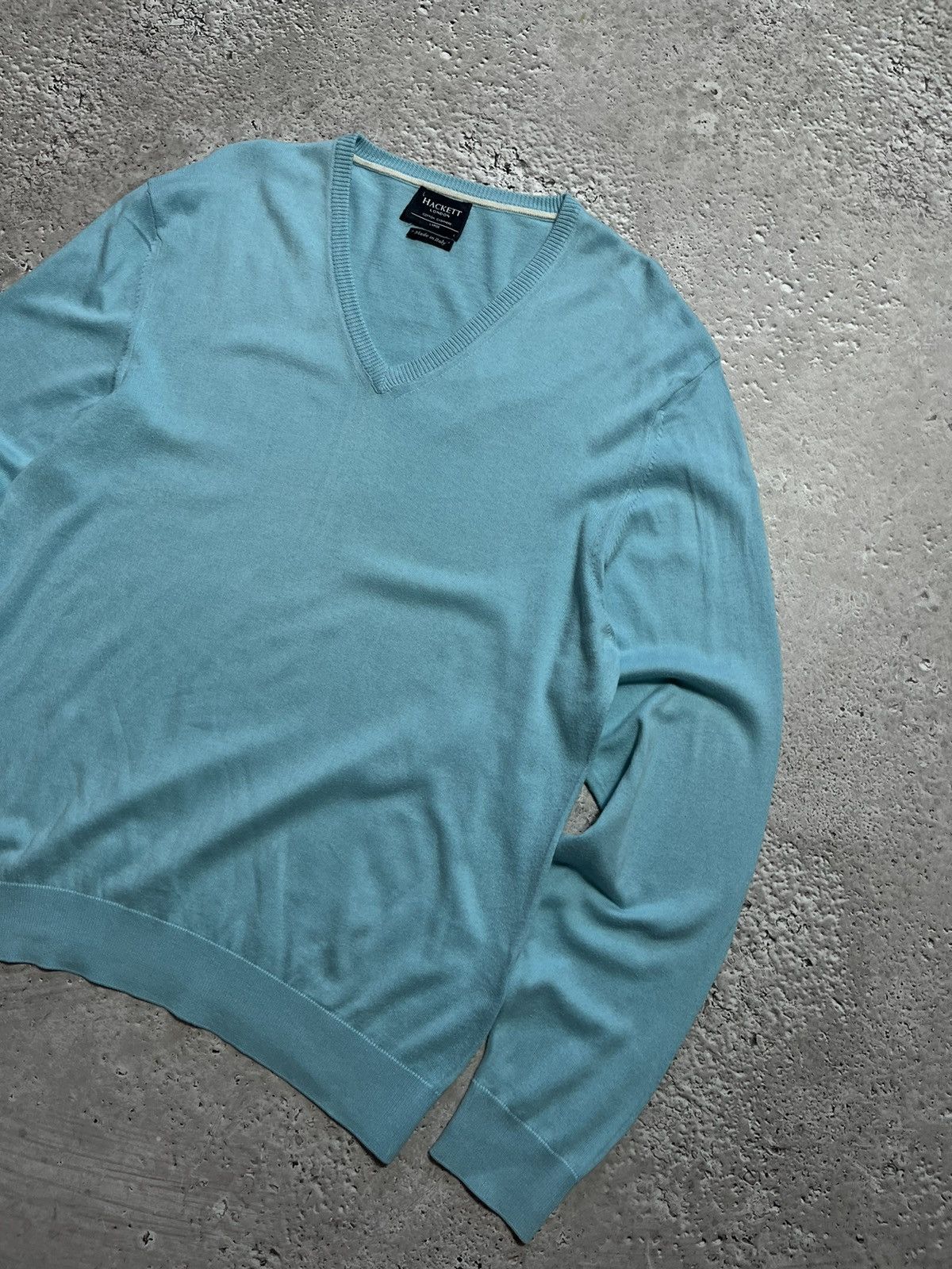 Hackett Hackett Italy V-Neck Pullover Jumper Sweater Cotton/Cashmere Size US L / EU 52-54 / 3 - 2 Thumbnail